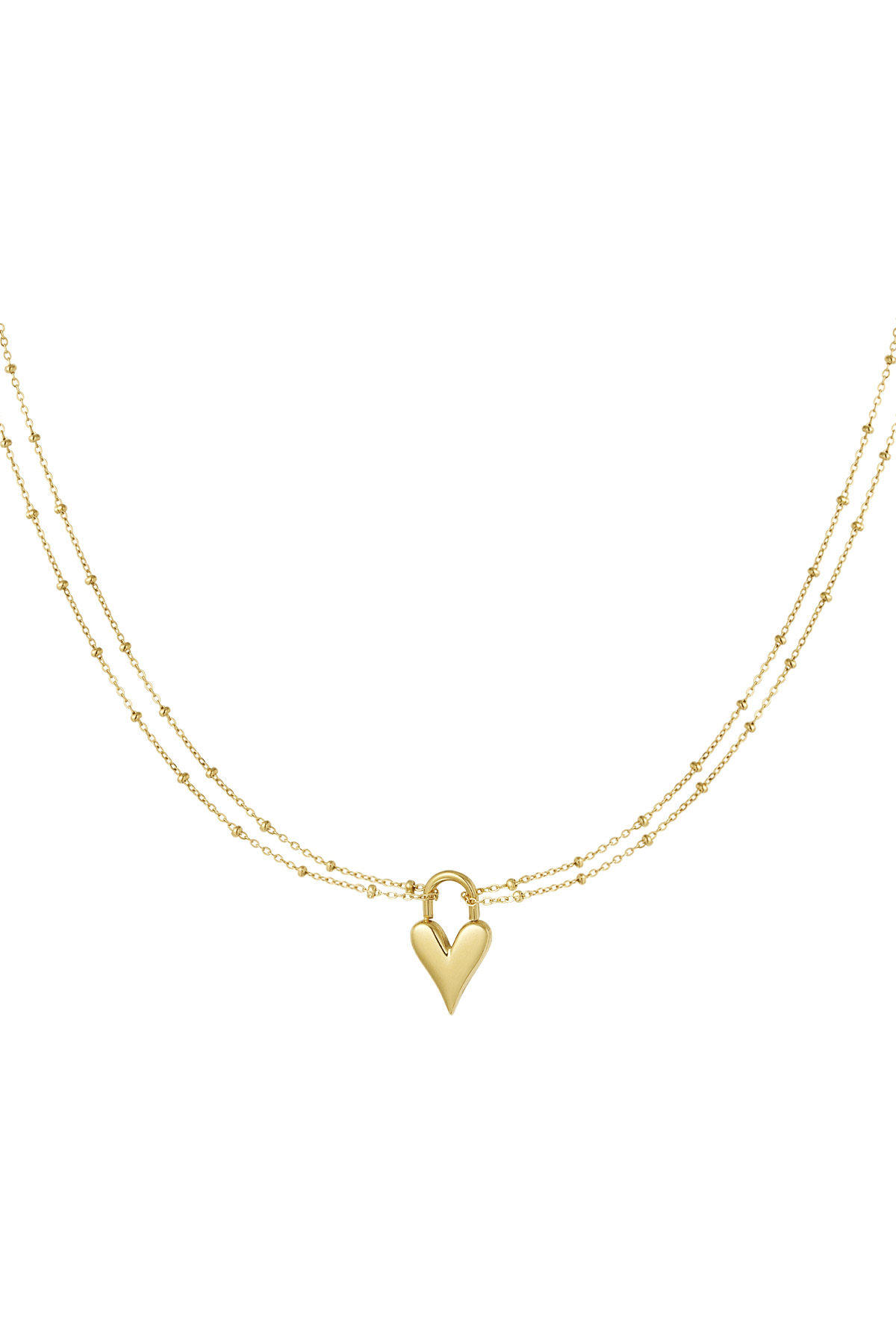 Locked love necklace - Gold color 2