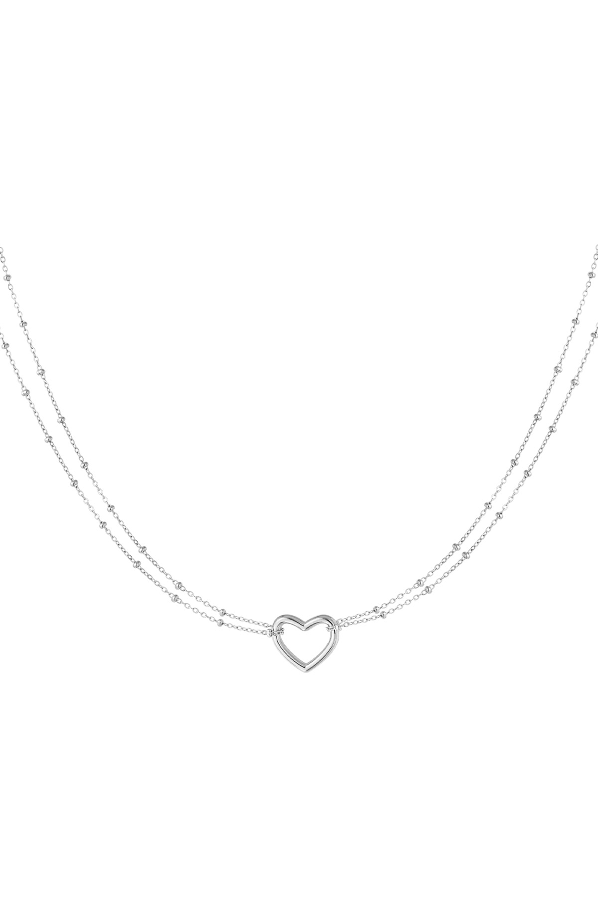 Necklace heart hue - silver h5 