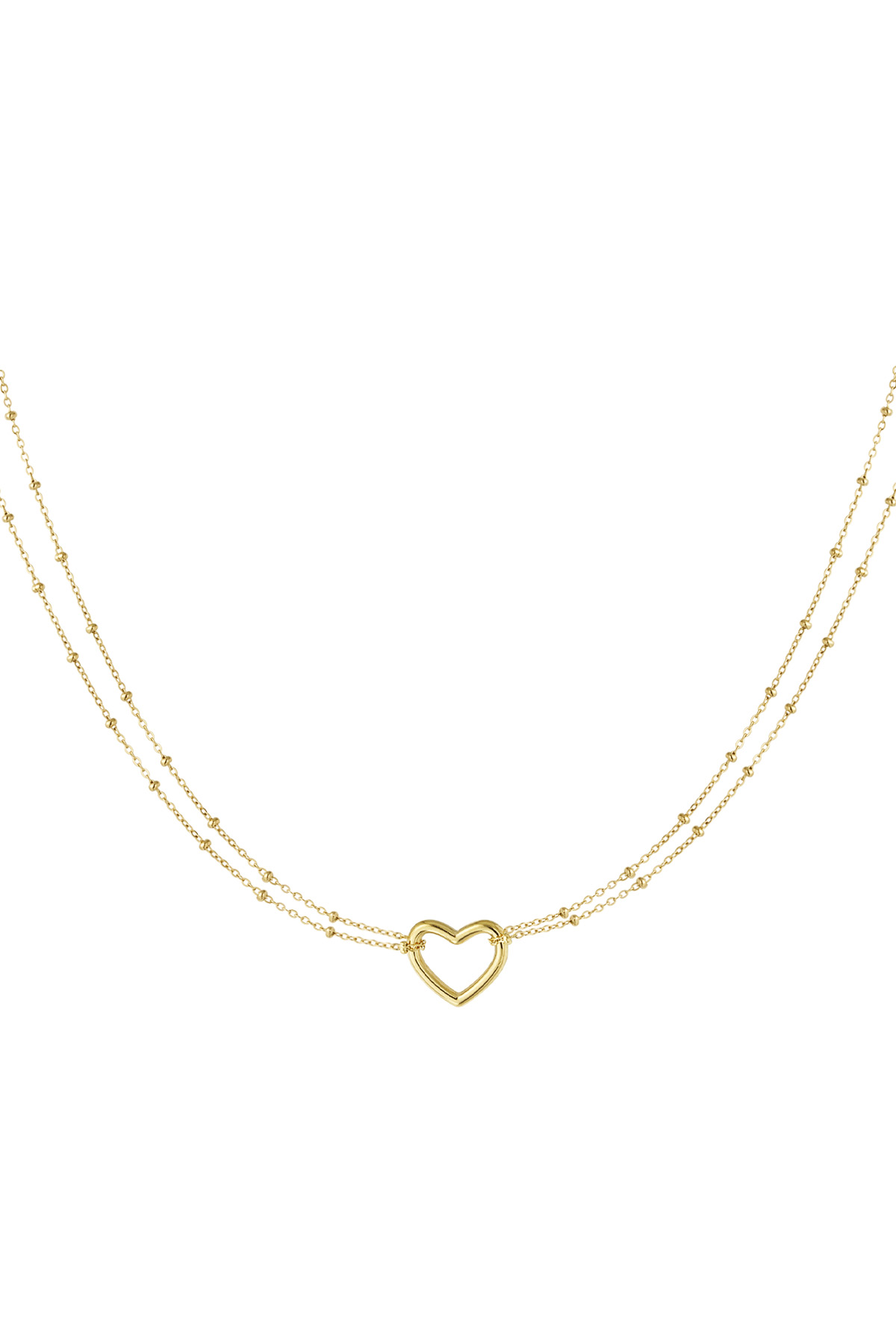 Halskette Herzfarbe - gold h5 