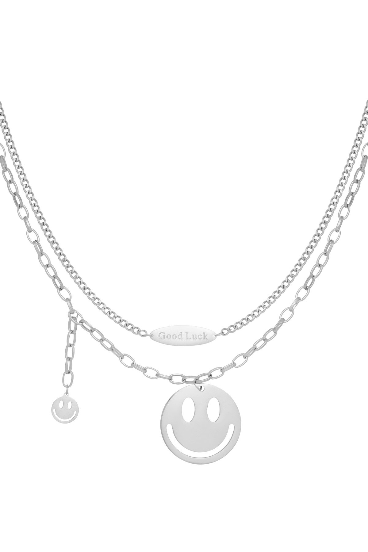 Happy life necklace - silver