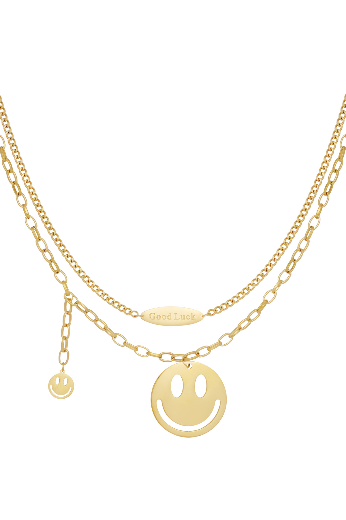 Happy life necklace - Gold color 2