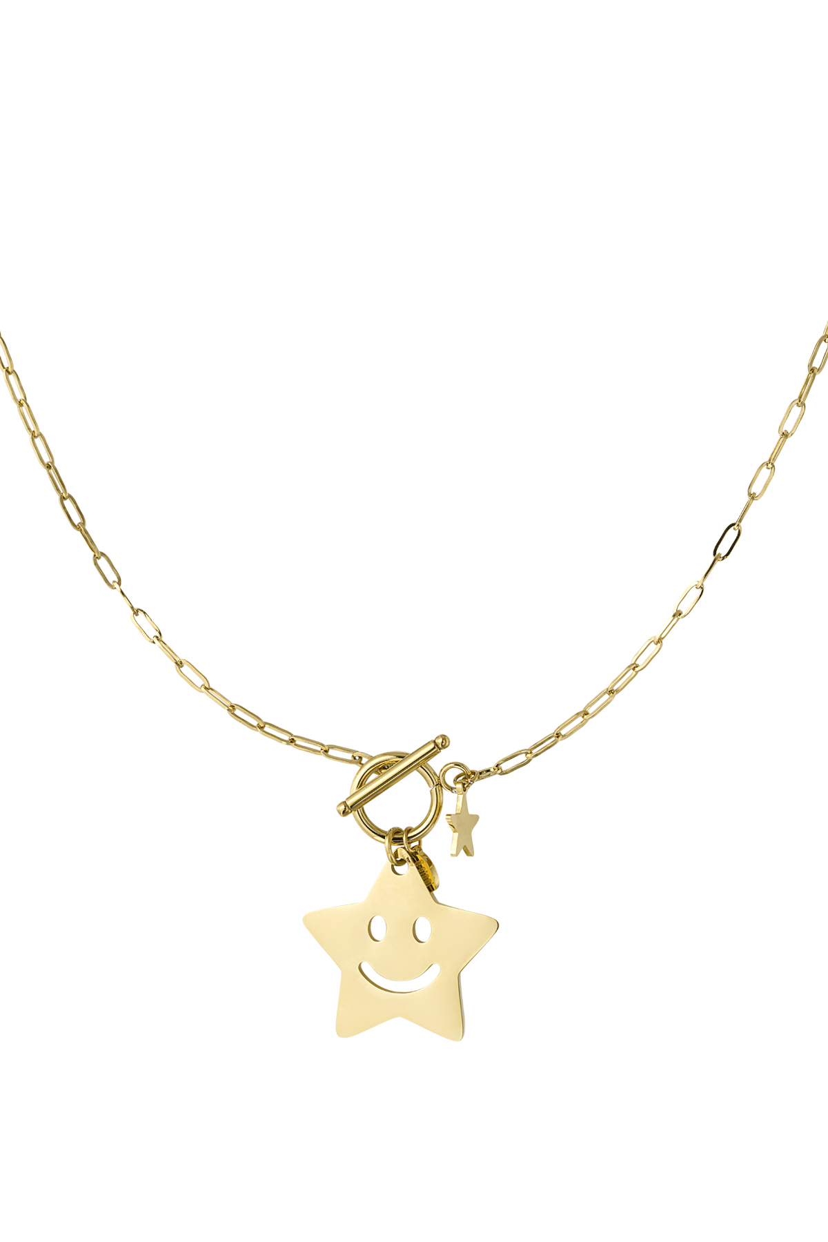 Happy star necklace - Gold color 2