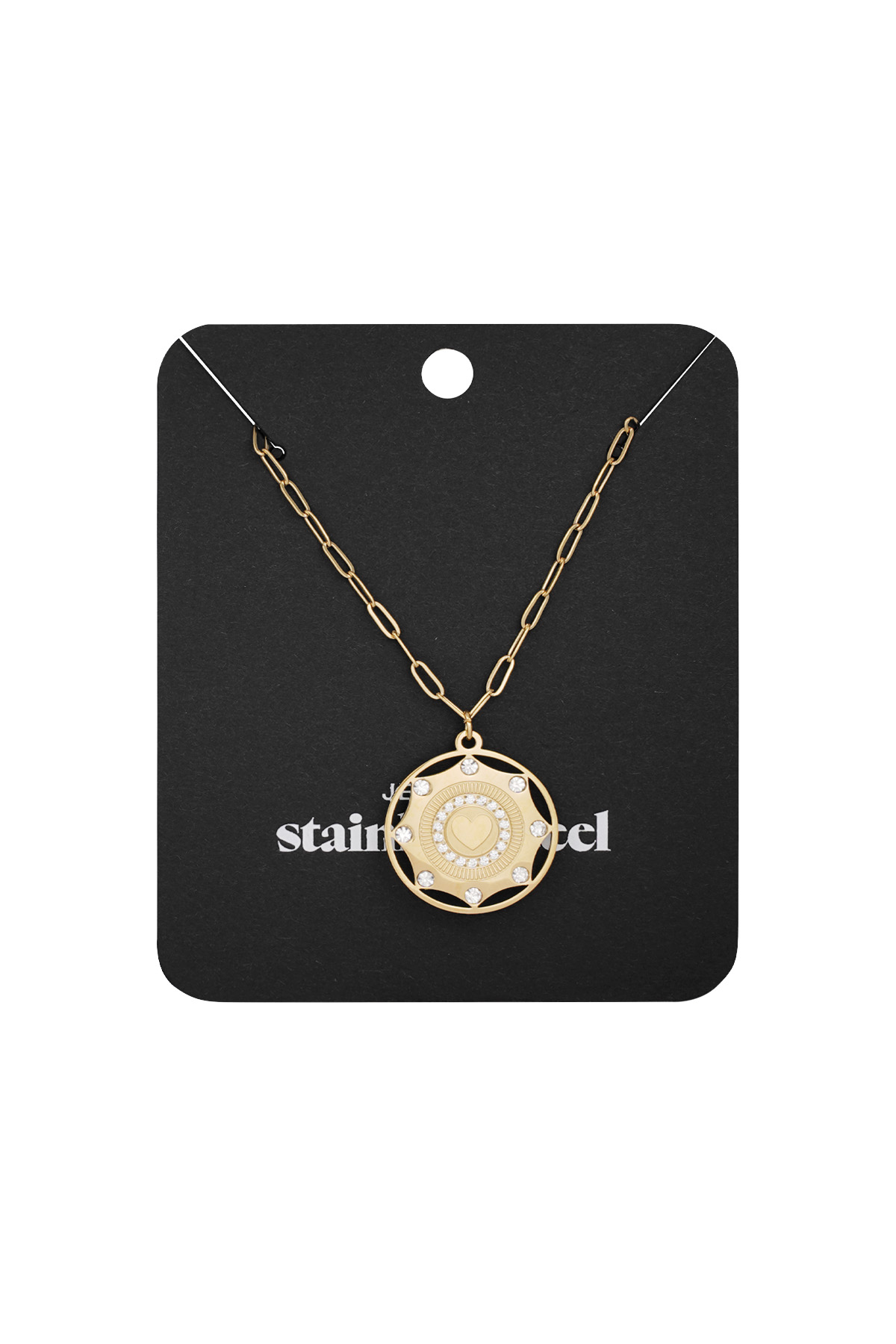 Statement love pendant necklace - gold h5 Picture3