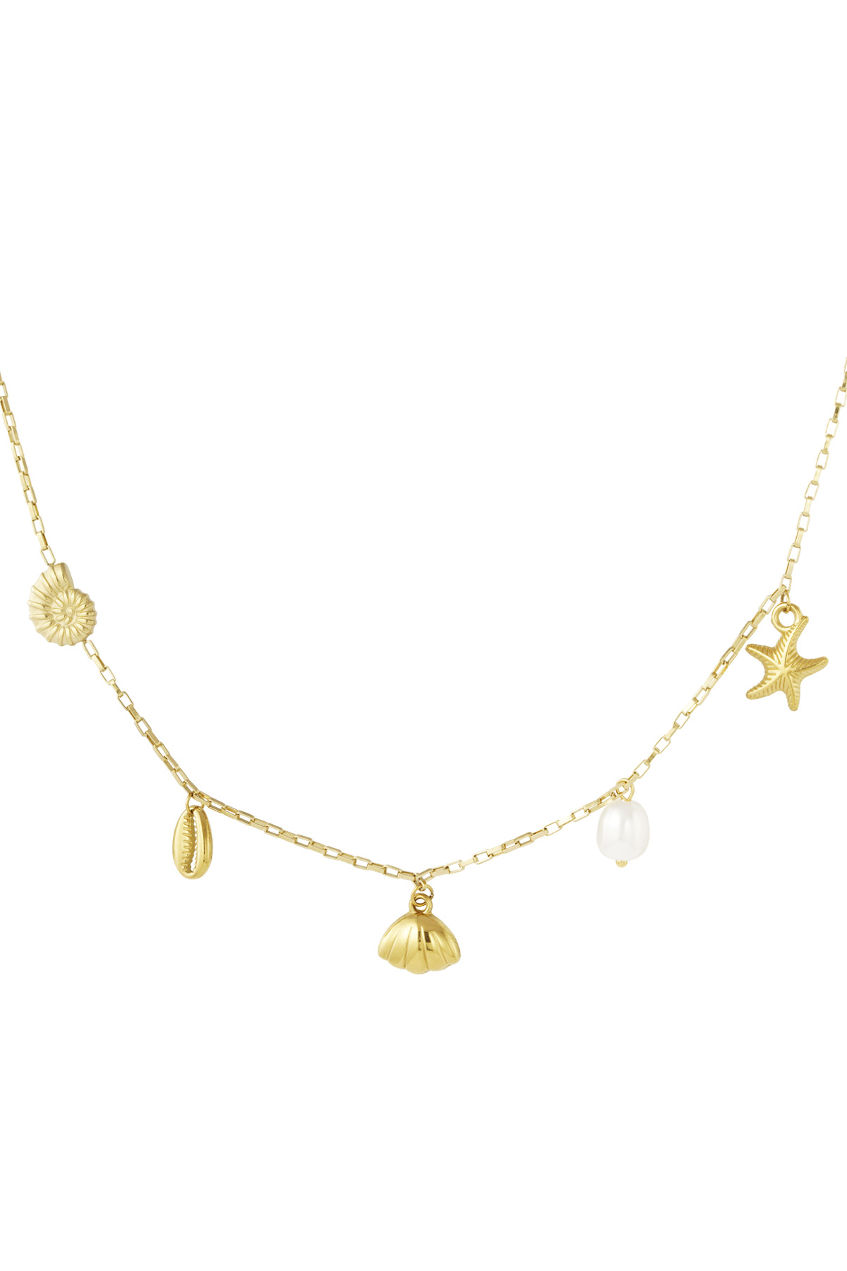 Beach vibes charm necklace - gold h5 