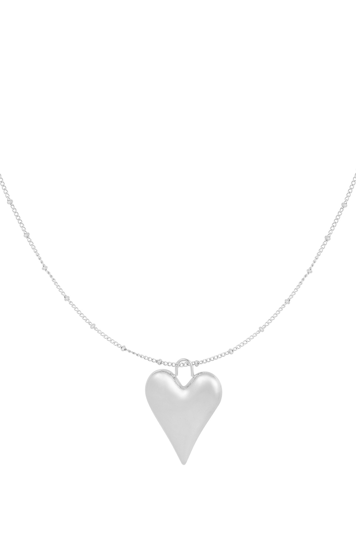 Collar con dije de corazón - plata h5 