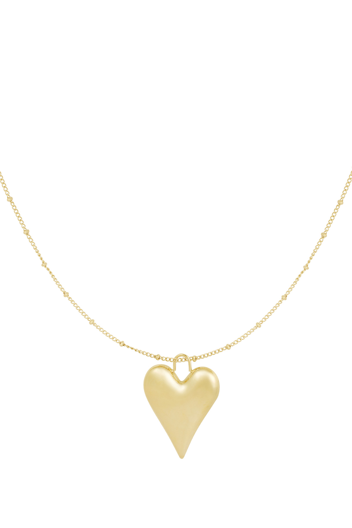 Collar con dije de corazón - oro h5 