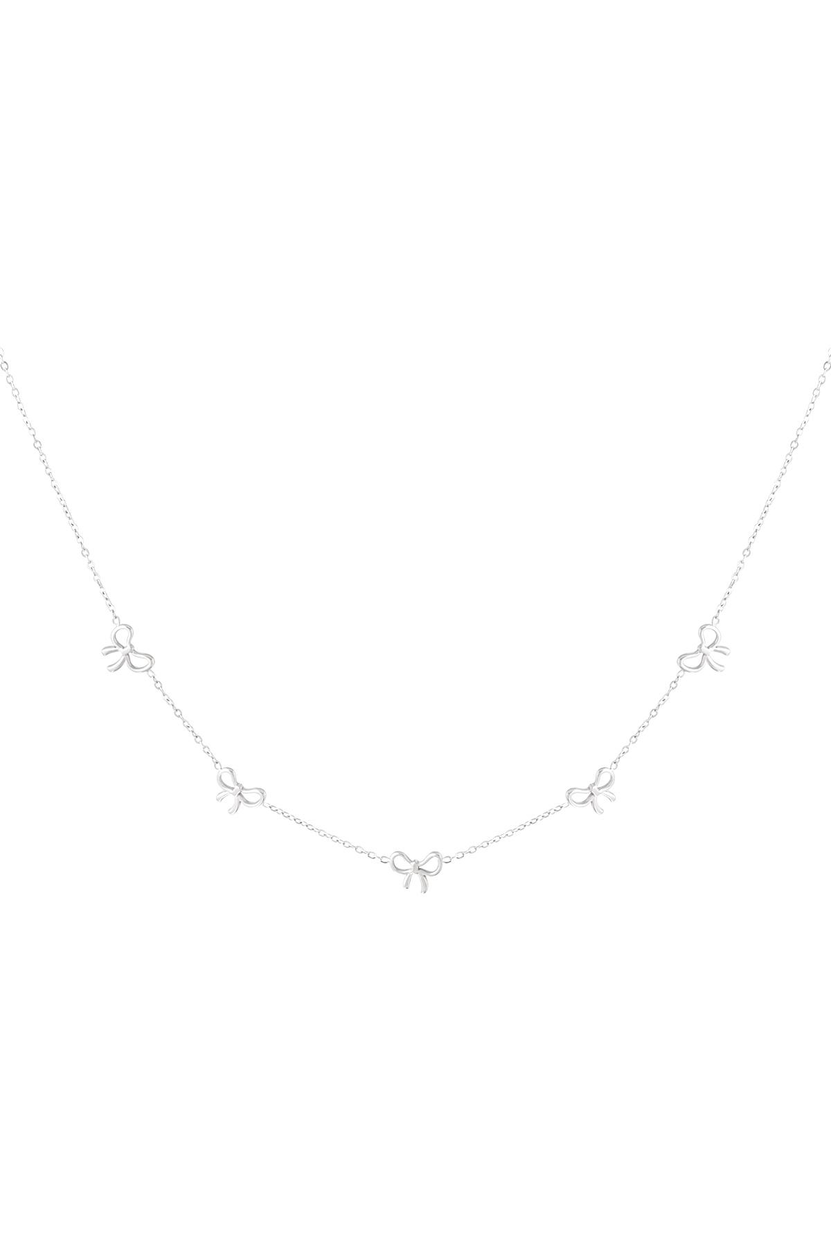 Charming Bows necklace - silver 