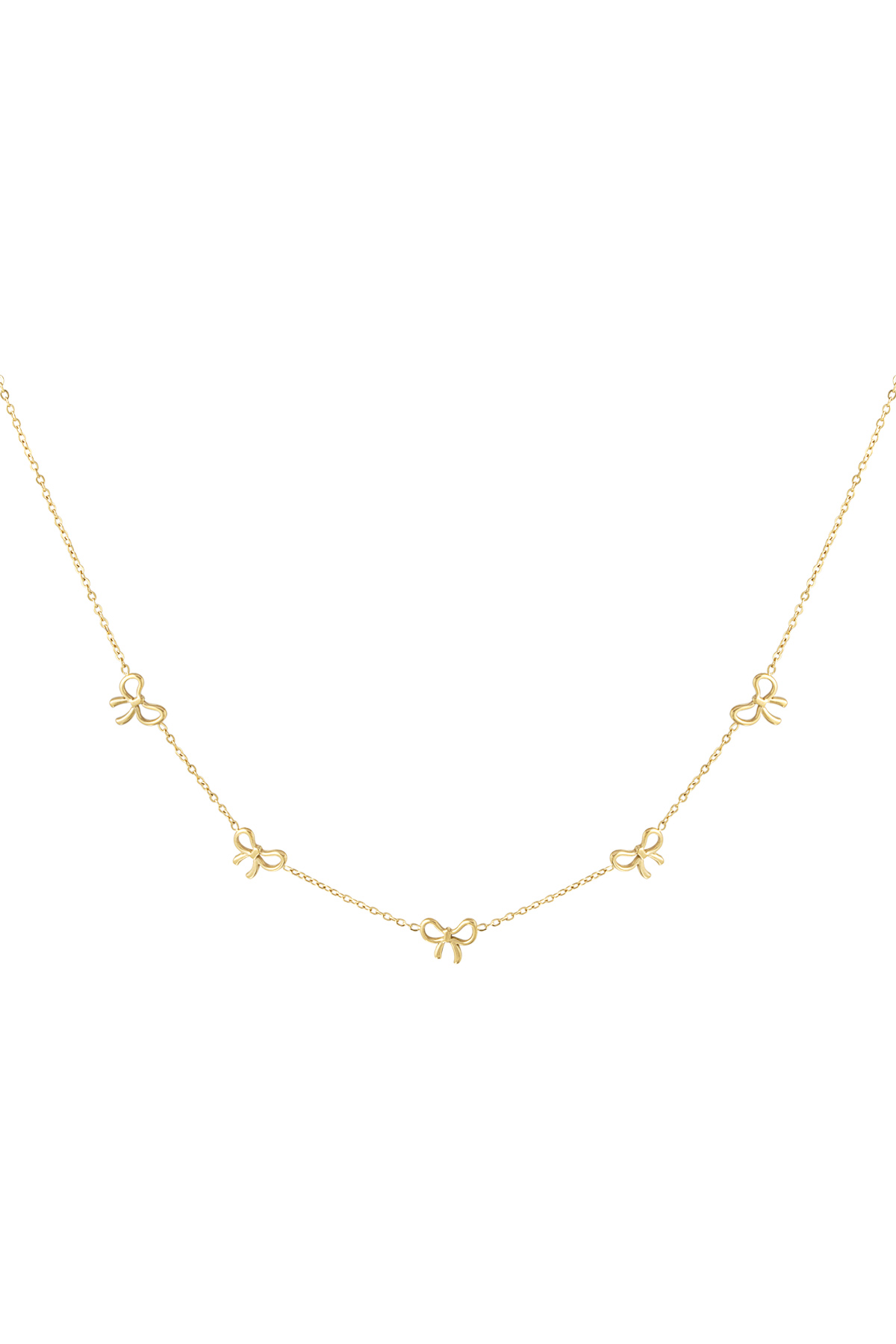 Charming Bows necklace - gold h5 