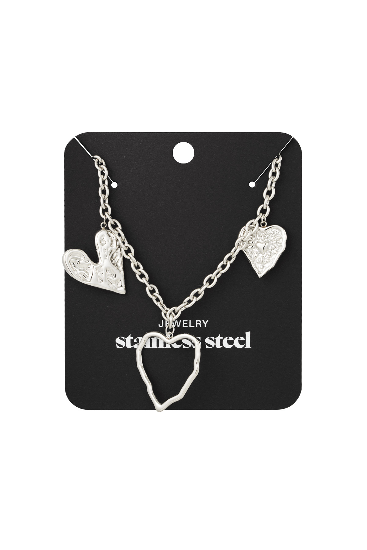 Heartful statement necklace - silver h5 Picture3