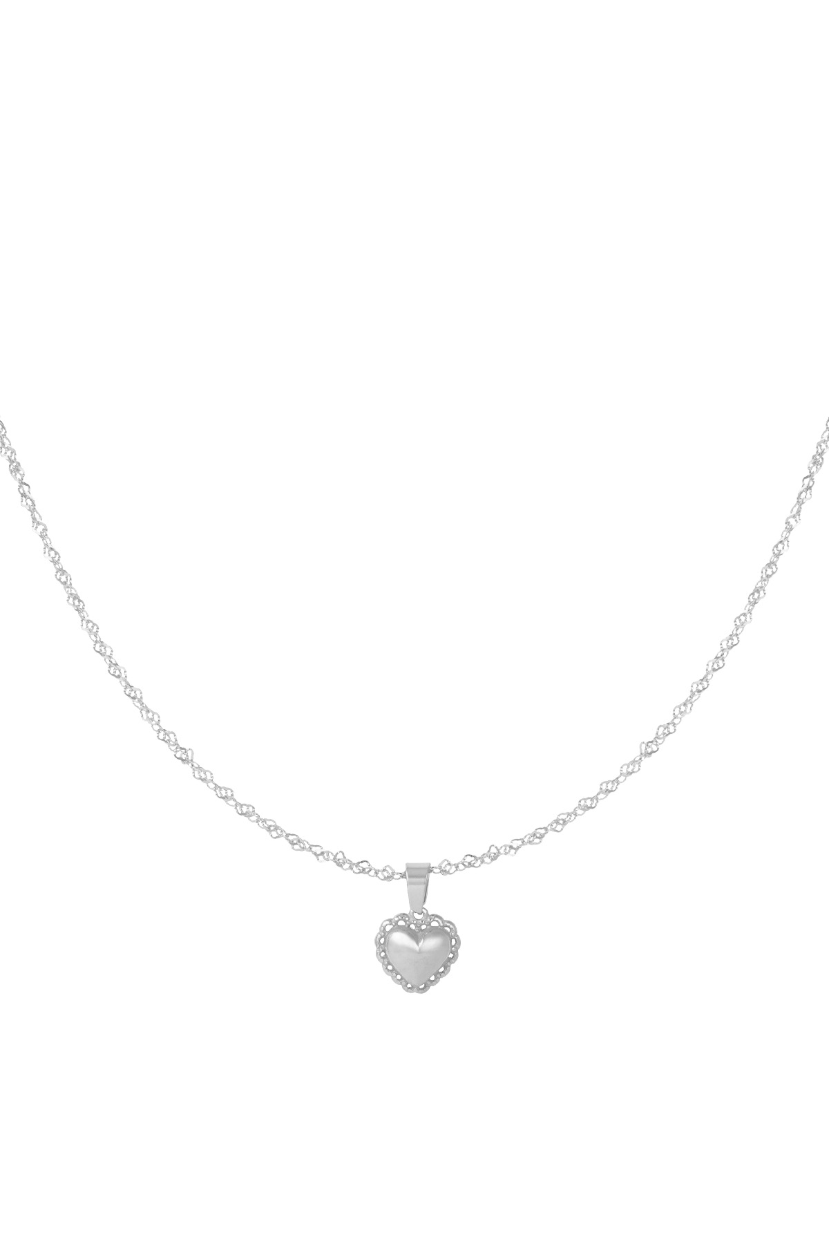 Collier fille amoureuse - argent h5 