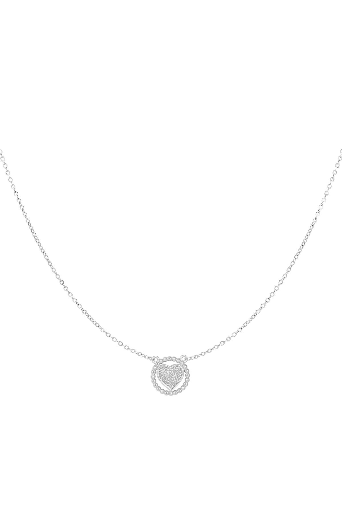 Collier aie mon coeur - argent h5 