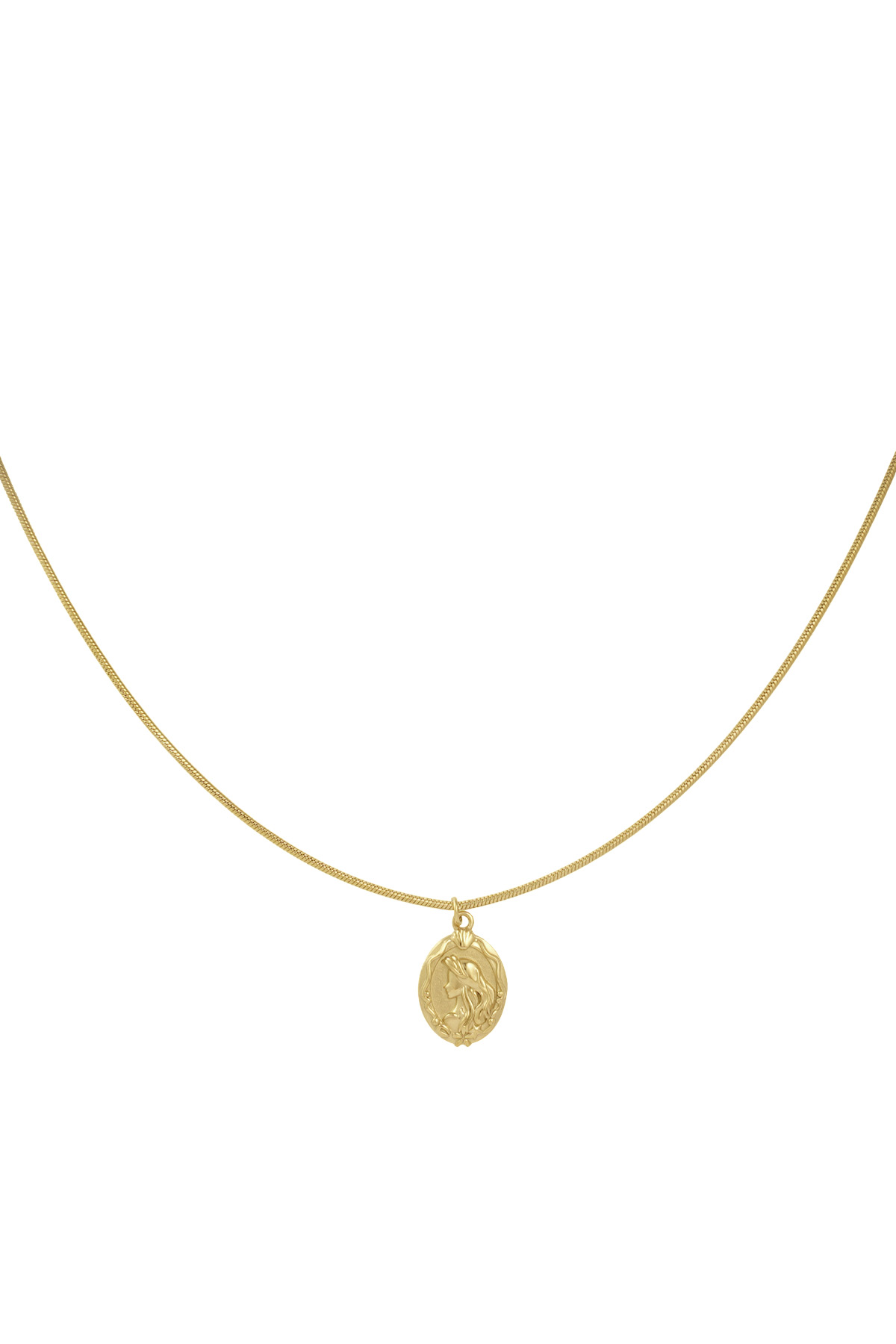 Necklace with women's charm - gold h5 