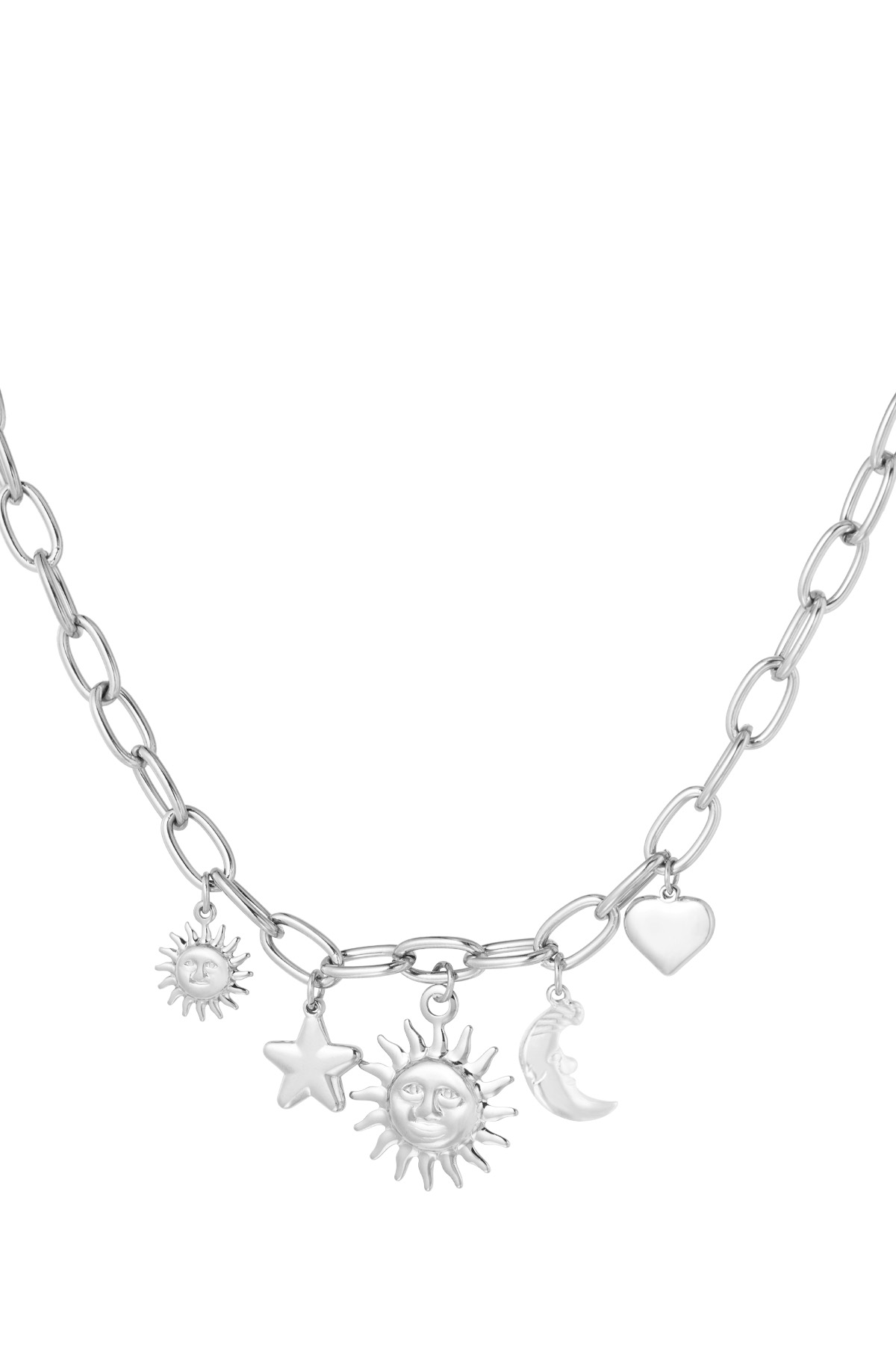 Collar de felicidad brillante - plata h5 