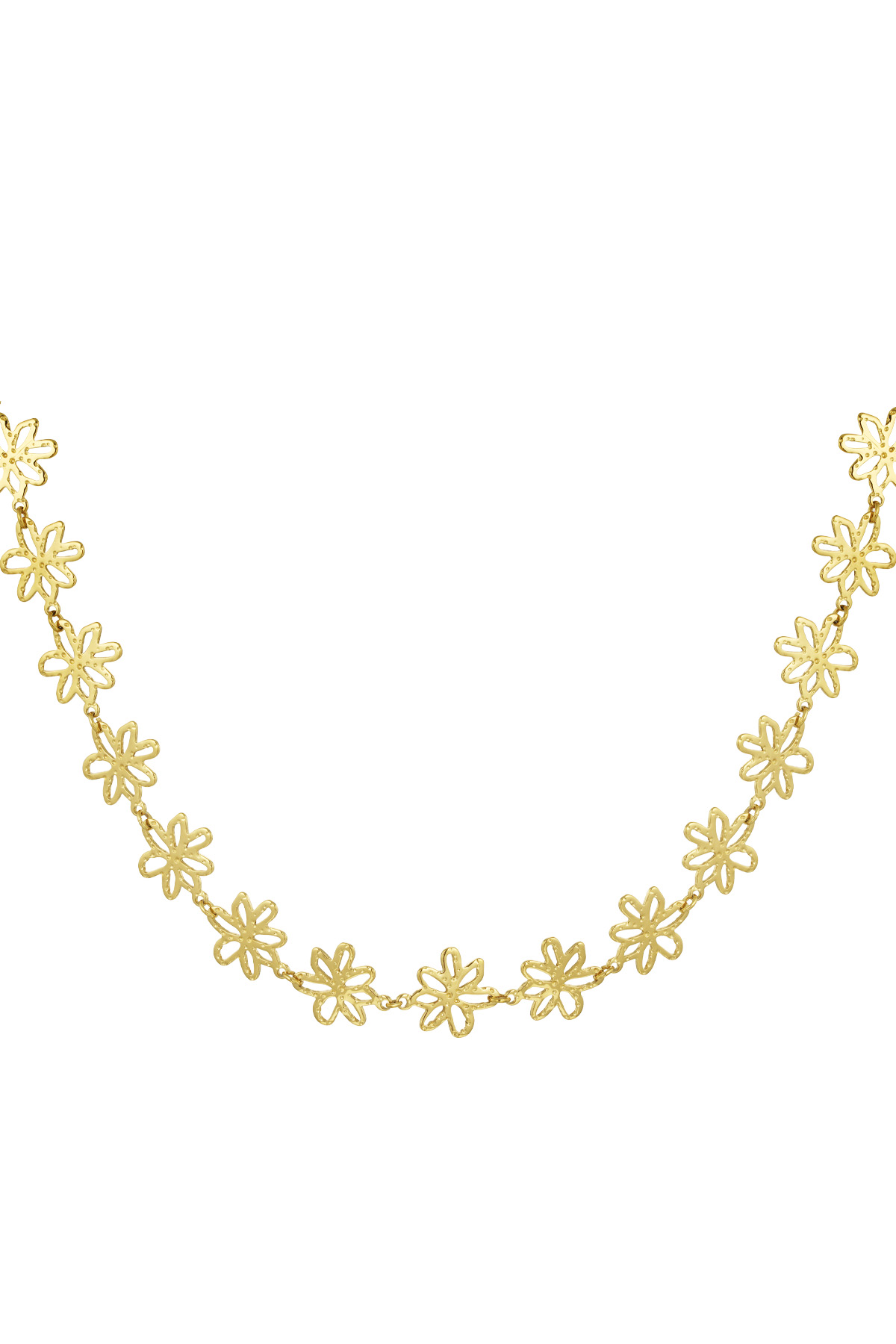 Flower Party Necklace - Gold 