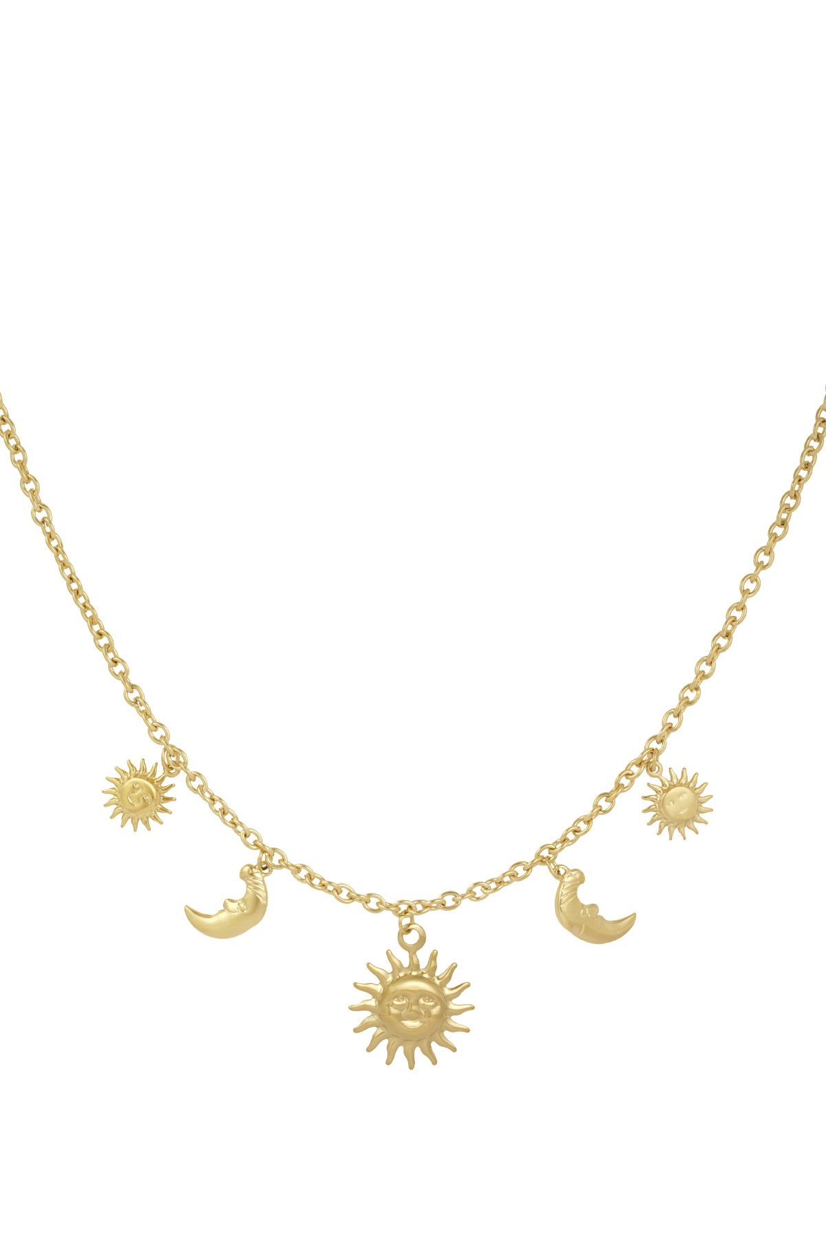 Day & night necklace - gold h5 