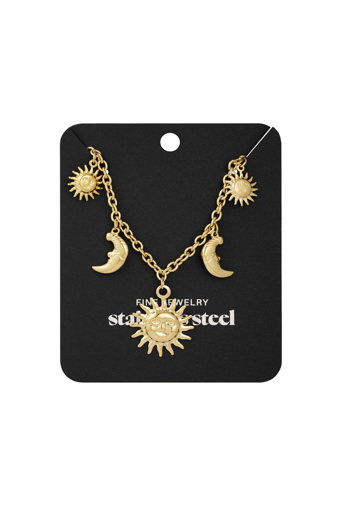 Day & night ketting - goud h5 Afbeelding3