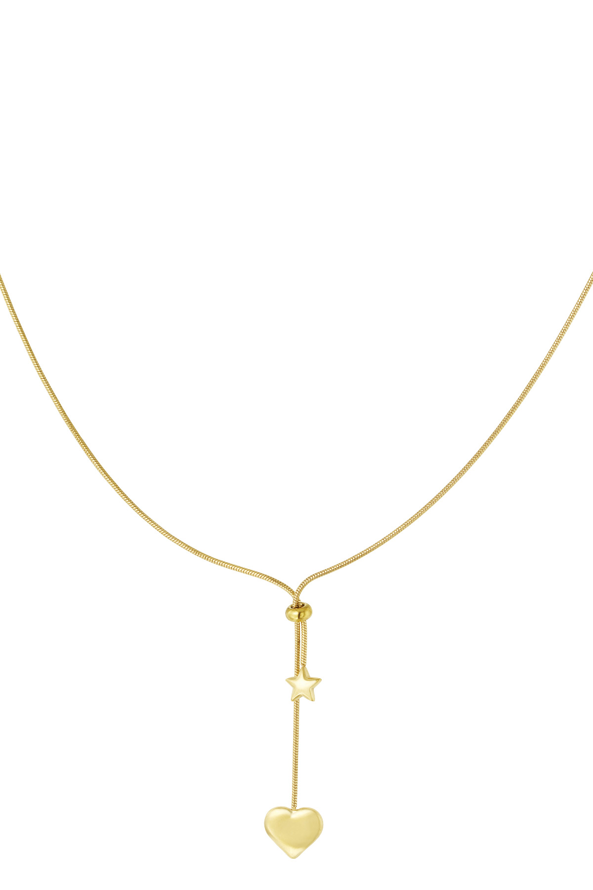 Twinkling heart ketting - goud h5 