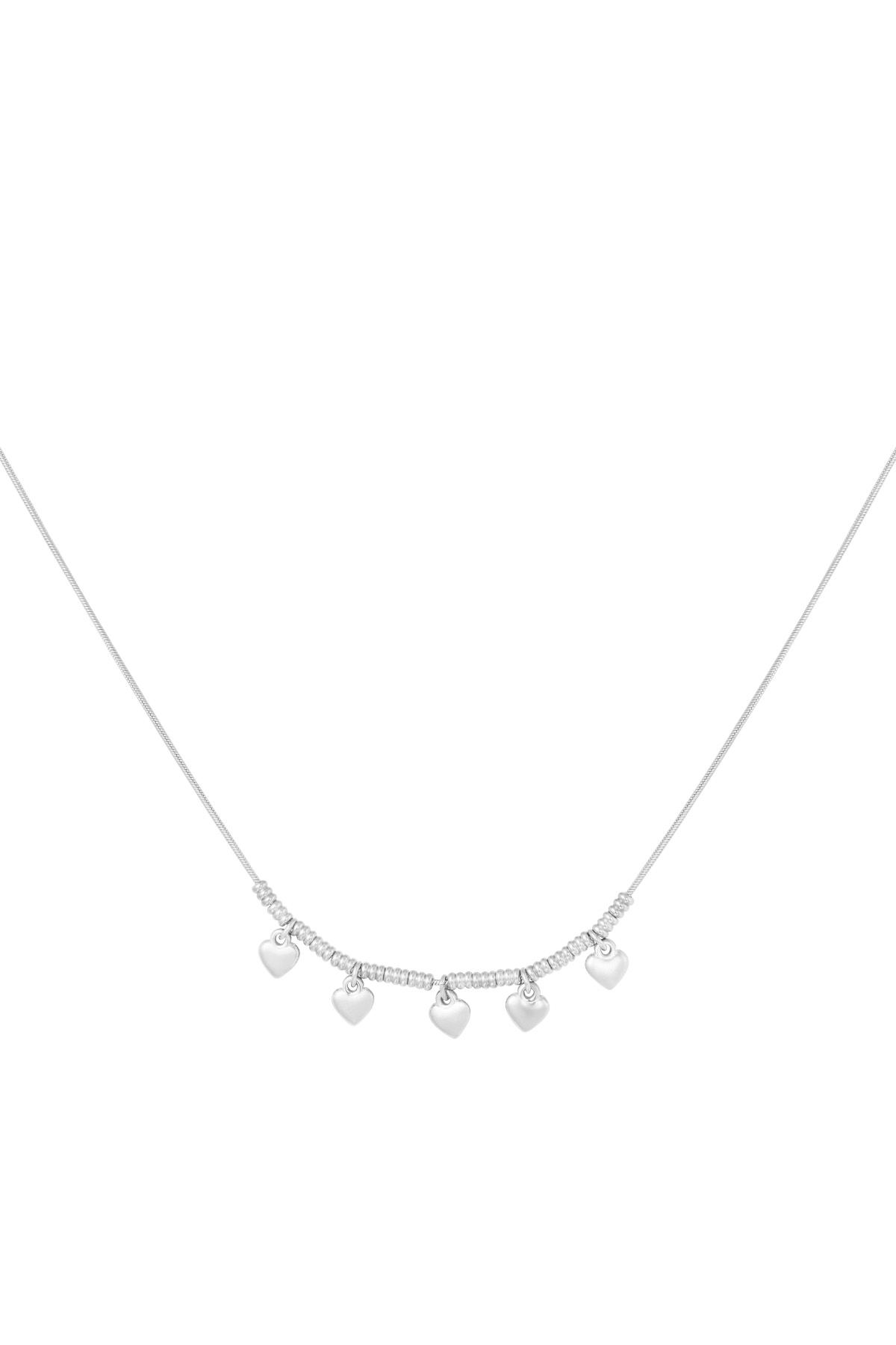 Collier de perles d'amour - argent h5 