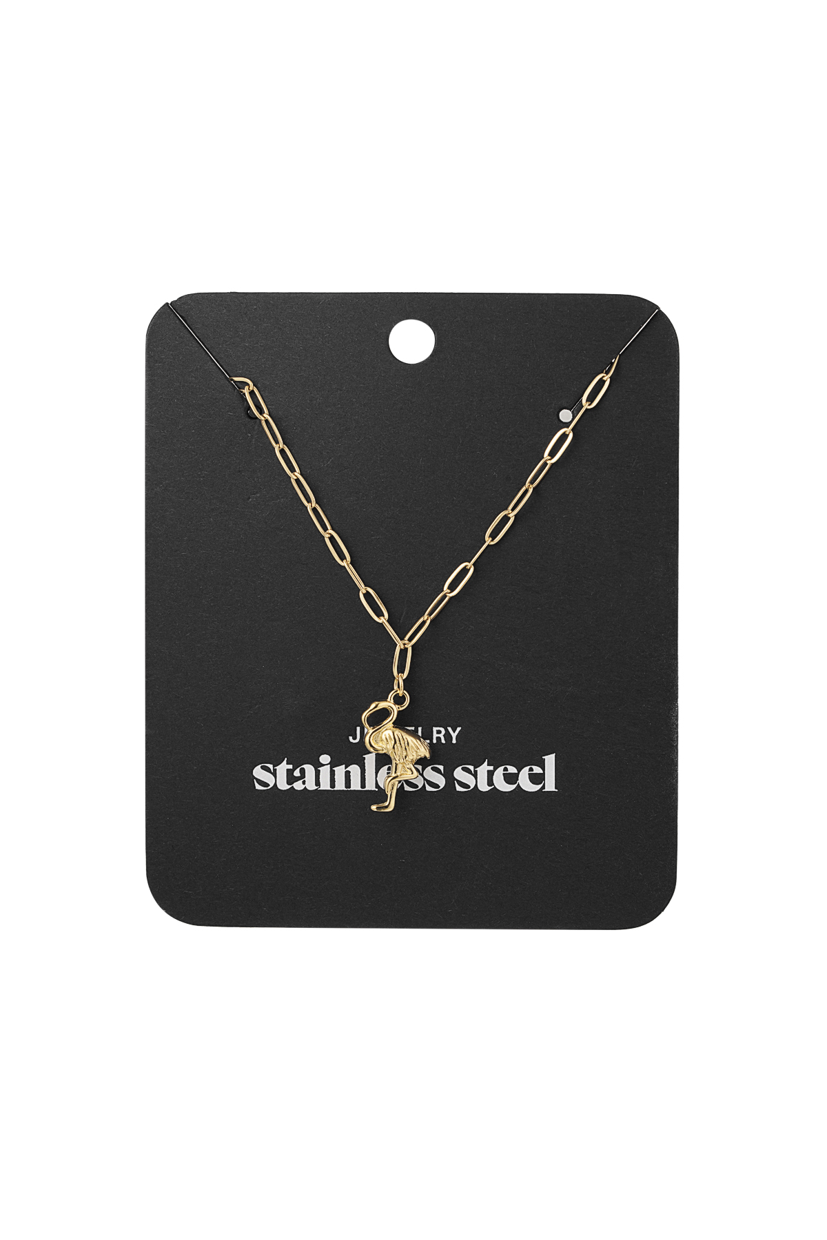 Flamingo chain ketting - goud h5 Afbeelding2