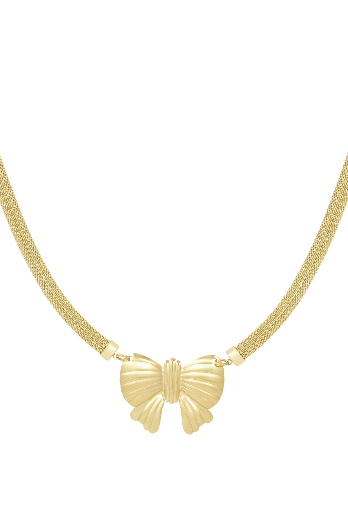 Big Statement Bow Necklace - Gold h5 