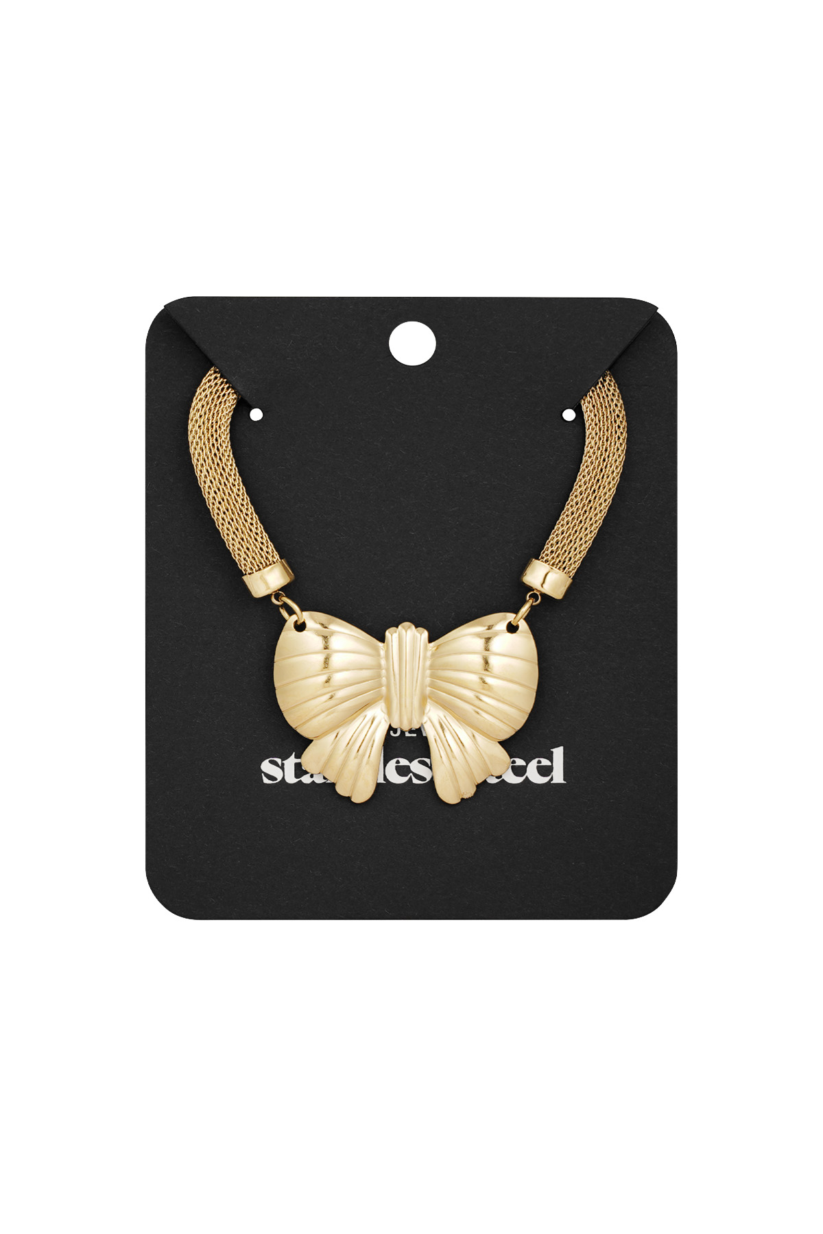 Big Statement Bow Necklace - Gold Picture3