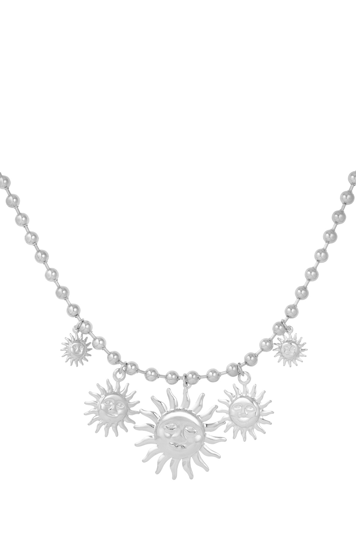 Necklace sunlit charm - silver h5 