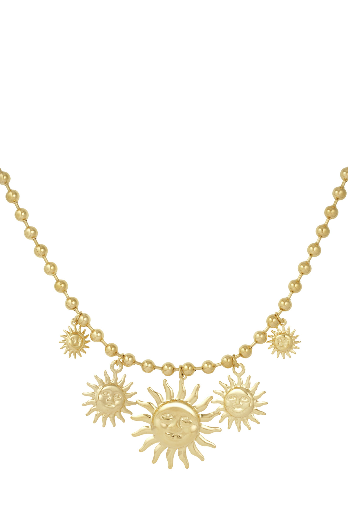 Necklace sunlit charm - gold h5 