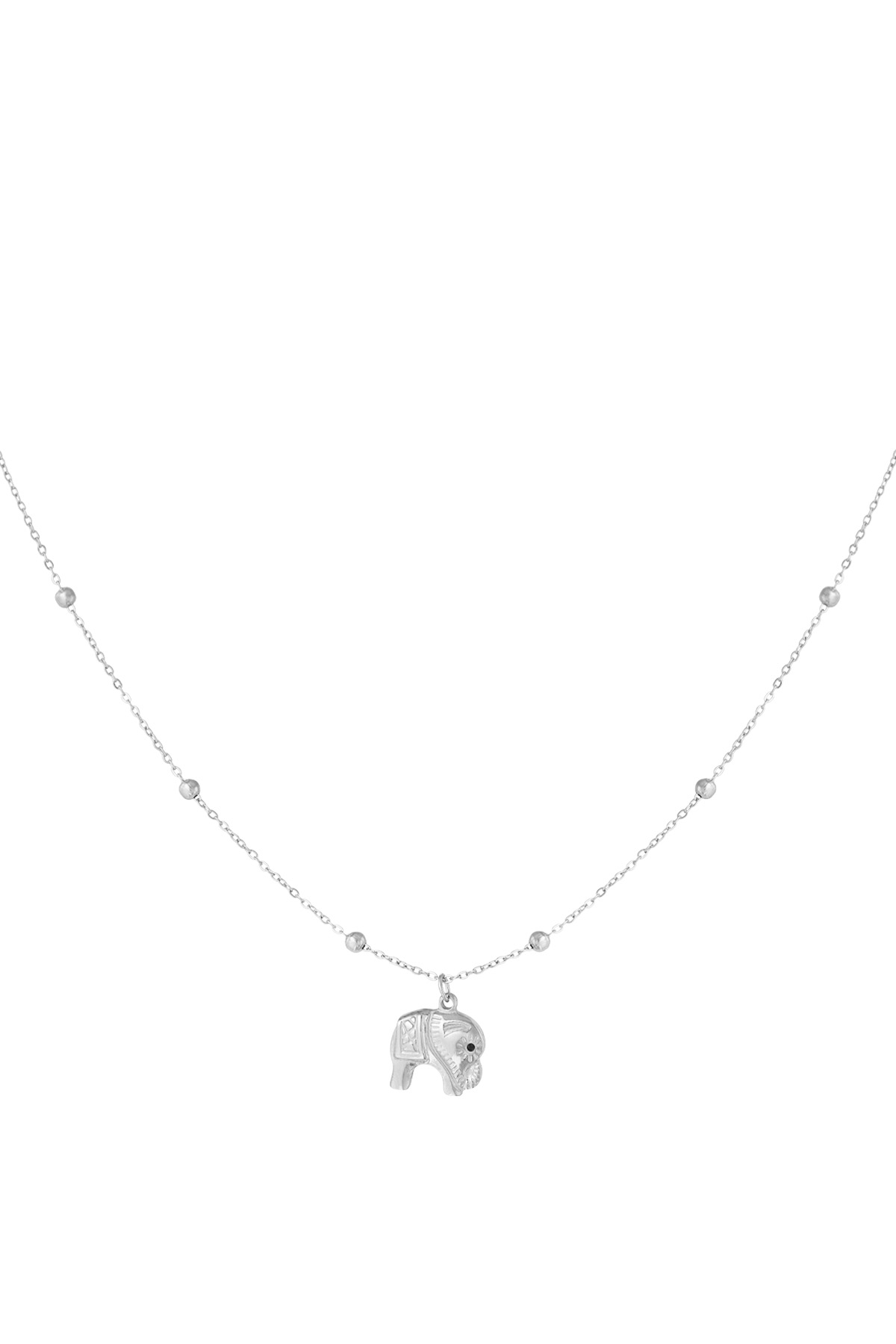 Elephant Charm Necklace - Silver h5 