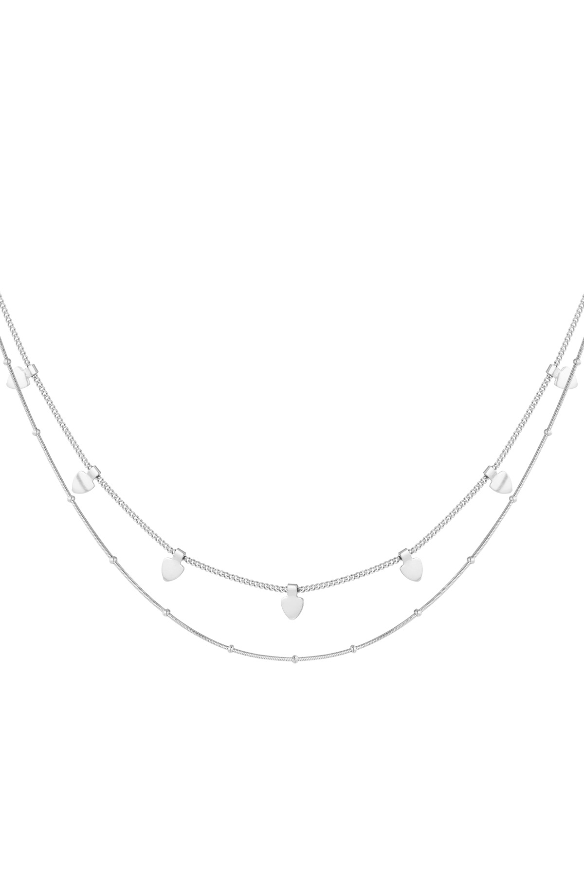 Layer up necklace - silver h5 