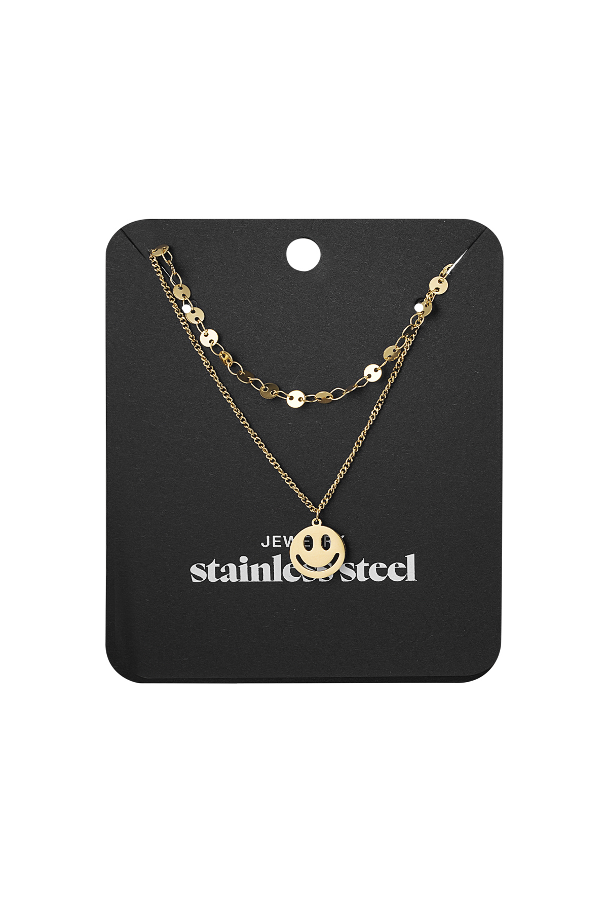 Ketting smiley day - goud h5 Afbeelding2