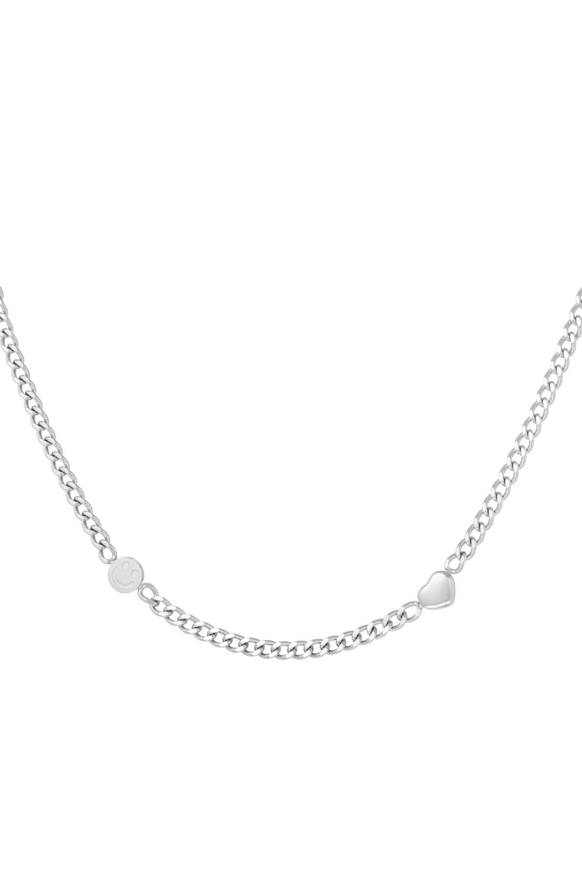 Collier chaîne Smile & Heart - argent h5 