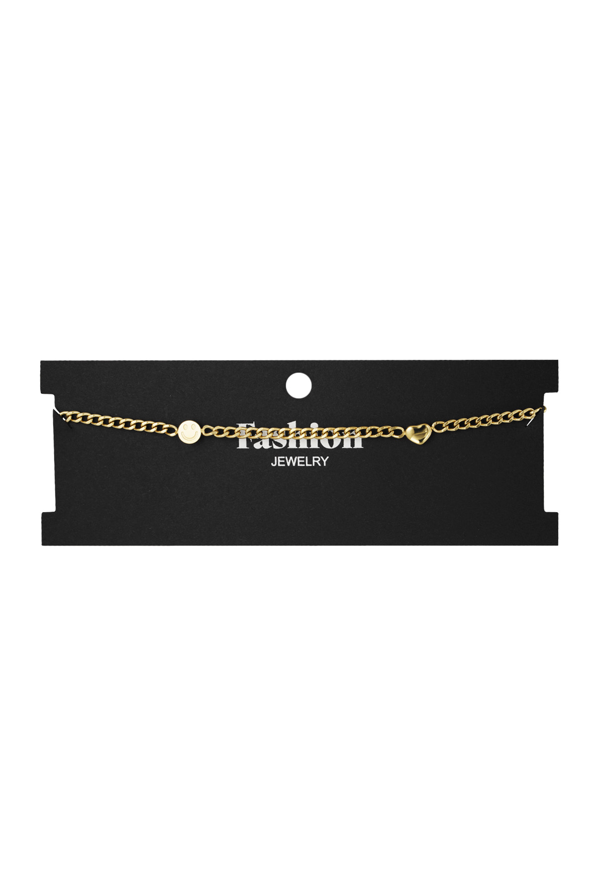 Collar de cadena Smile & Heart - dorado h5 Imagen2