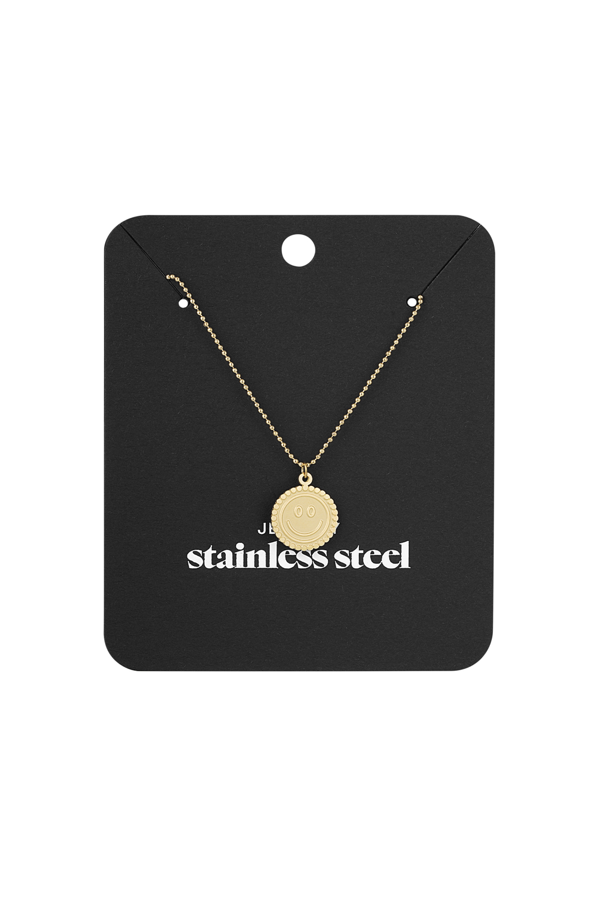 Ketting smiley happy life - goud h5 Afbeelding2