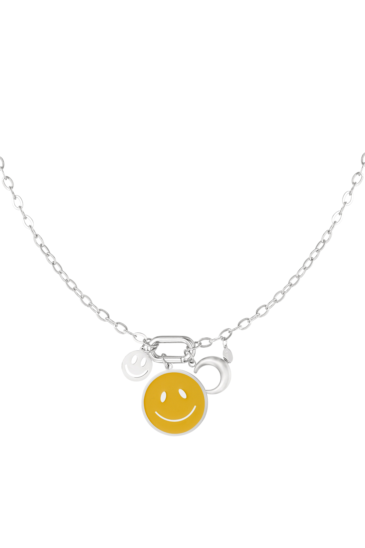 Be Happy Babe necklace - silver  h5 