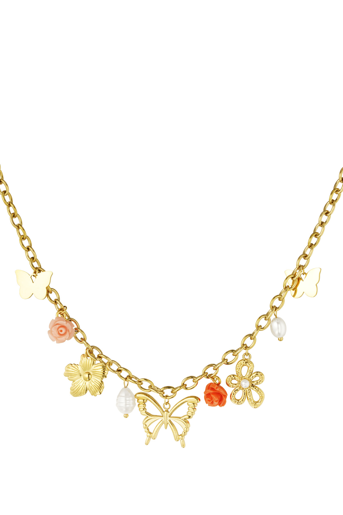 Cheerful charms ketting  -Goud h5 