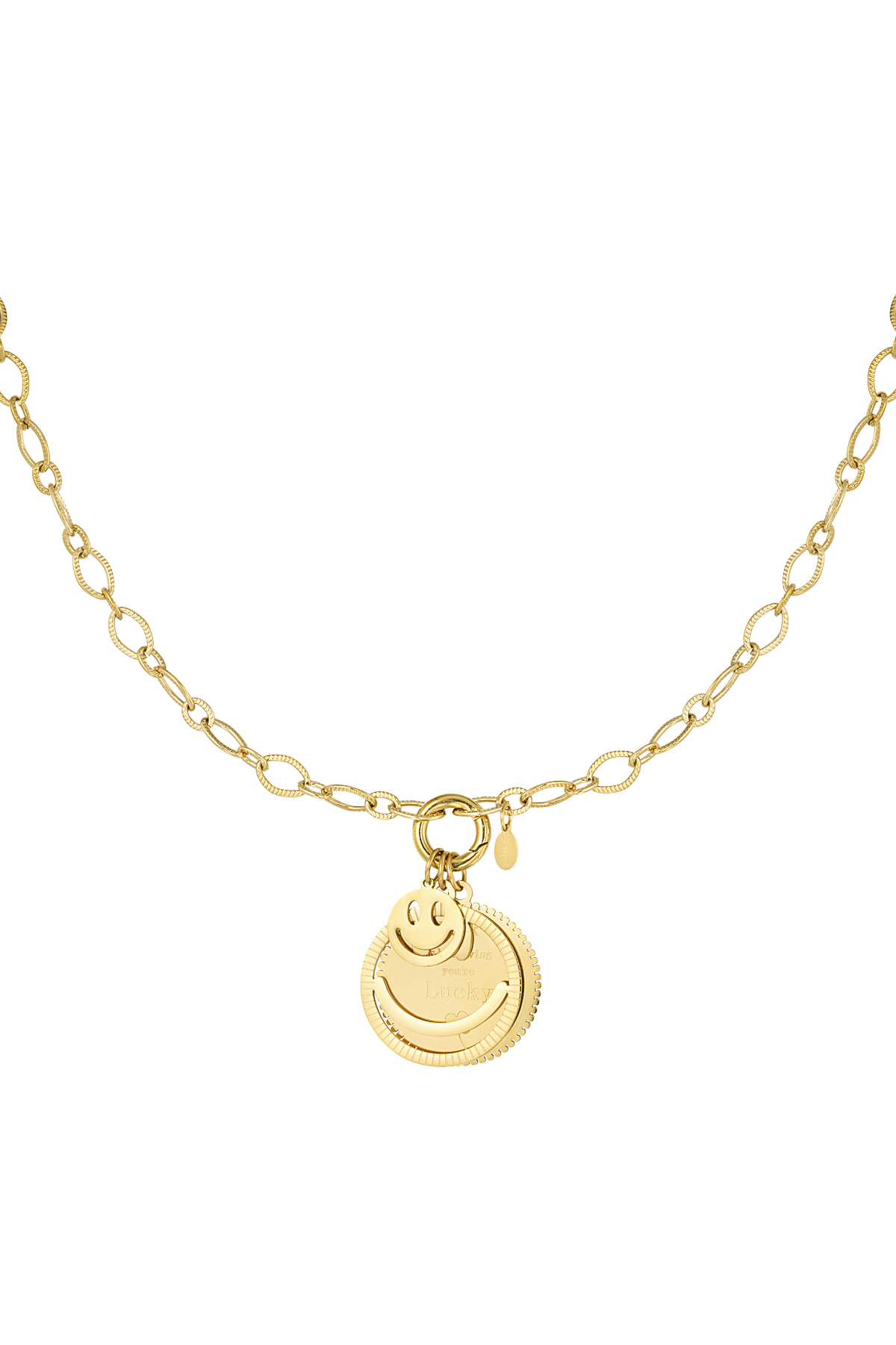 Funky smile ketting - goud