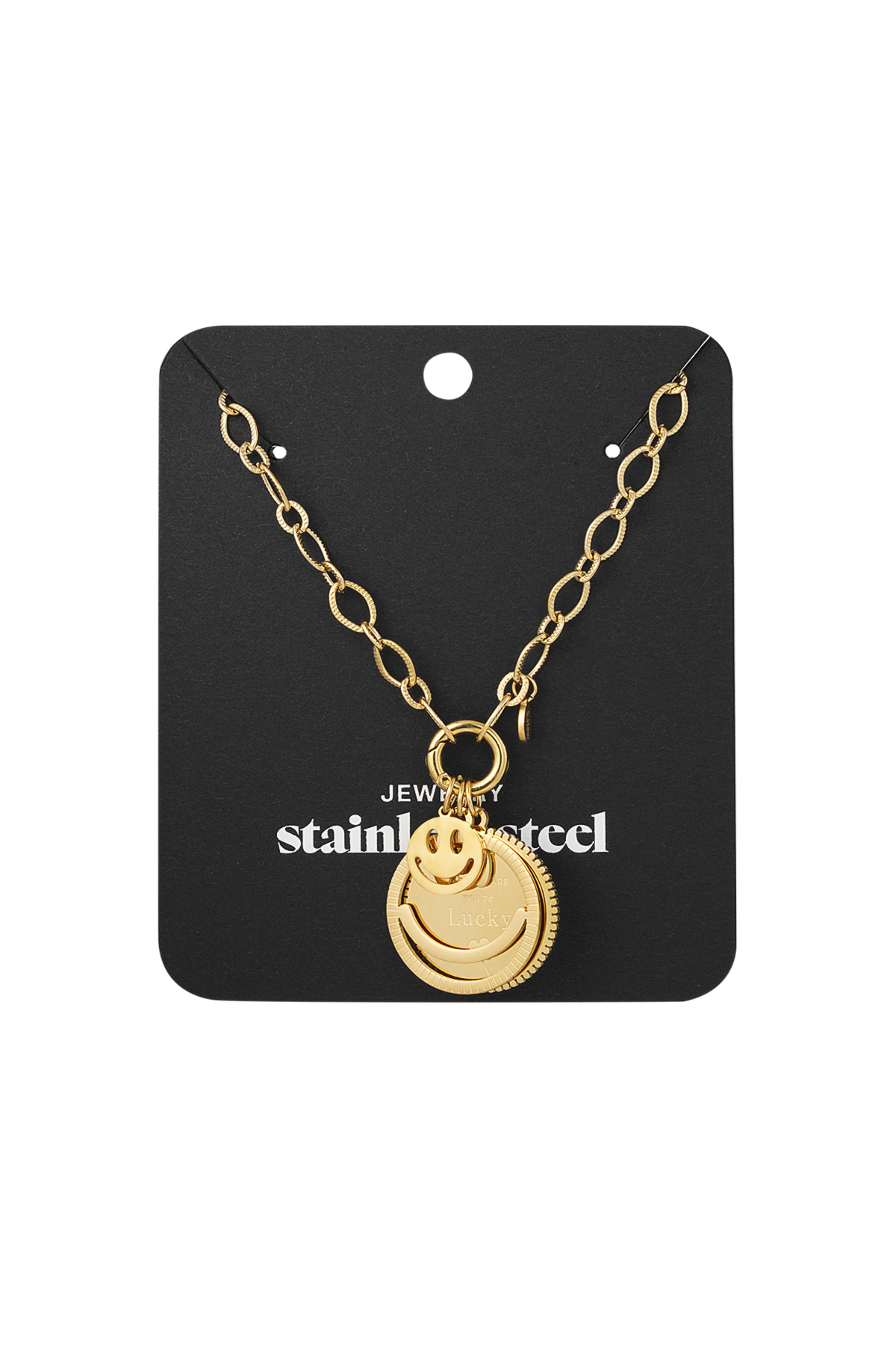 Collana sorriso funky - oro h5 Immagine4