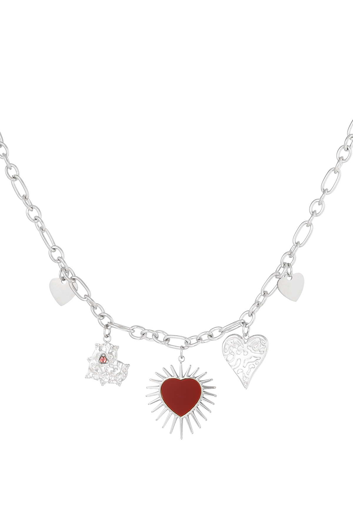 Collier coeurs sans fin - argent h5 