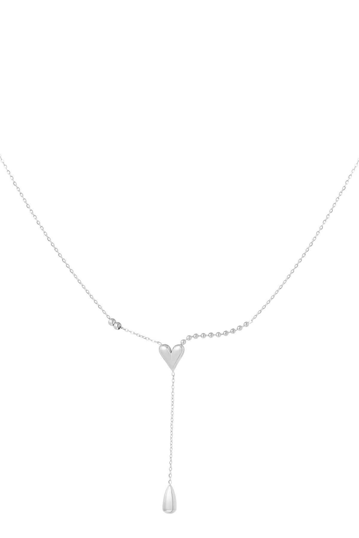 Heart Drop ketting - zilver h5 