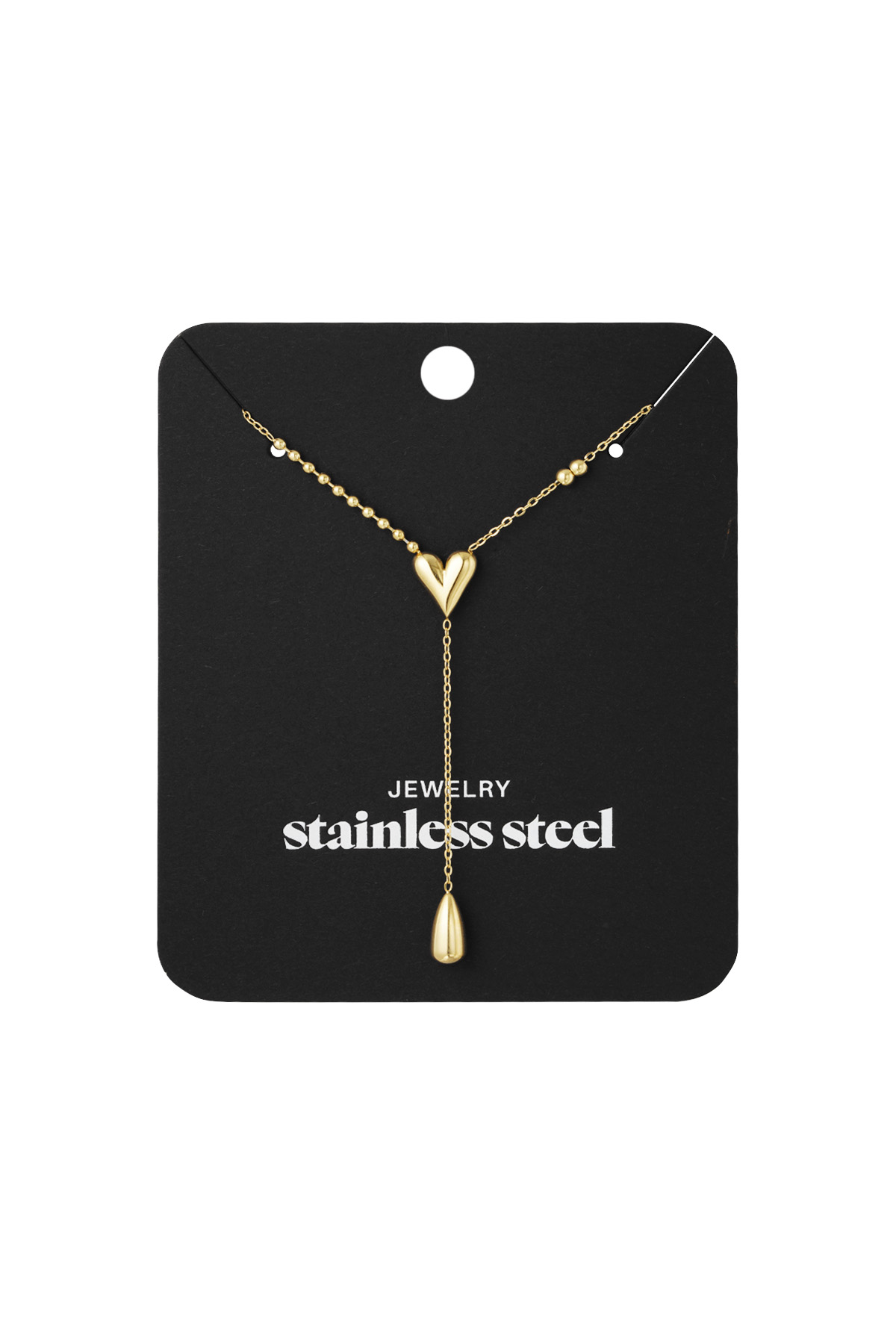 Heart Drop ketting - goud h5 Afbeelding2