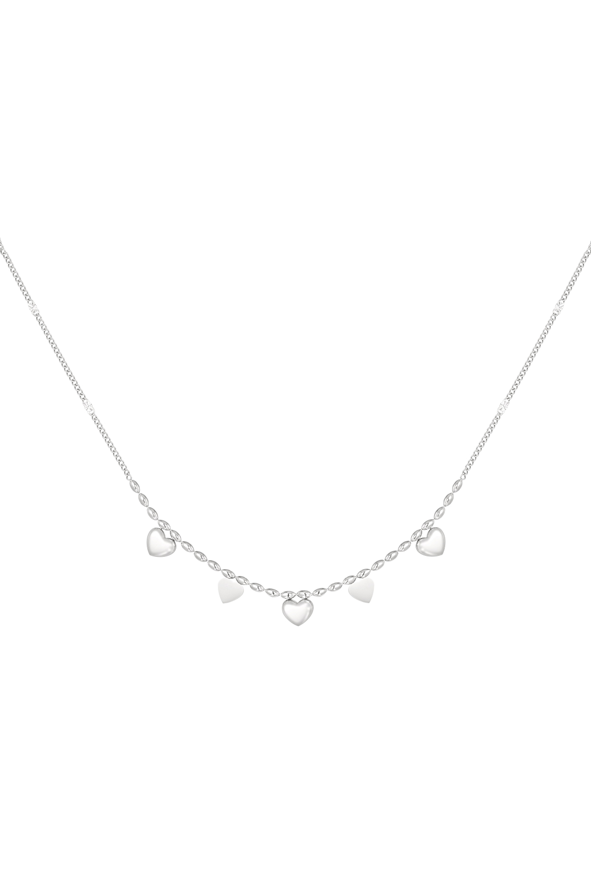 Tiny heart affair necklace - silver h5 