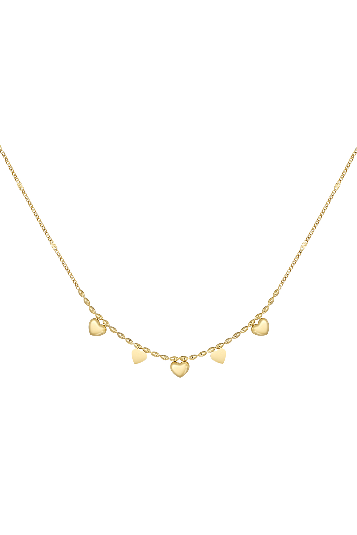 Tiny heart affair necklace - gold h5 