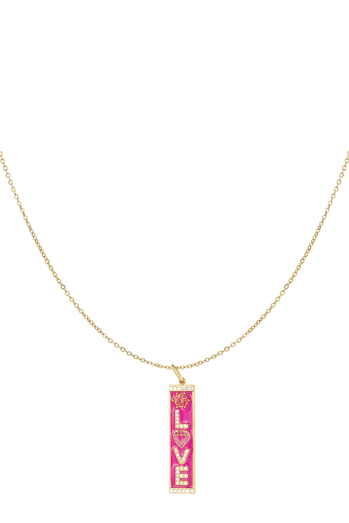 LOVE necklace - gold h5 