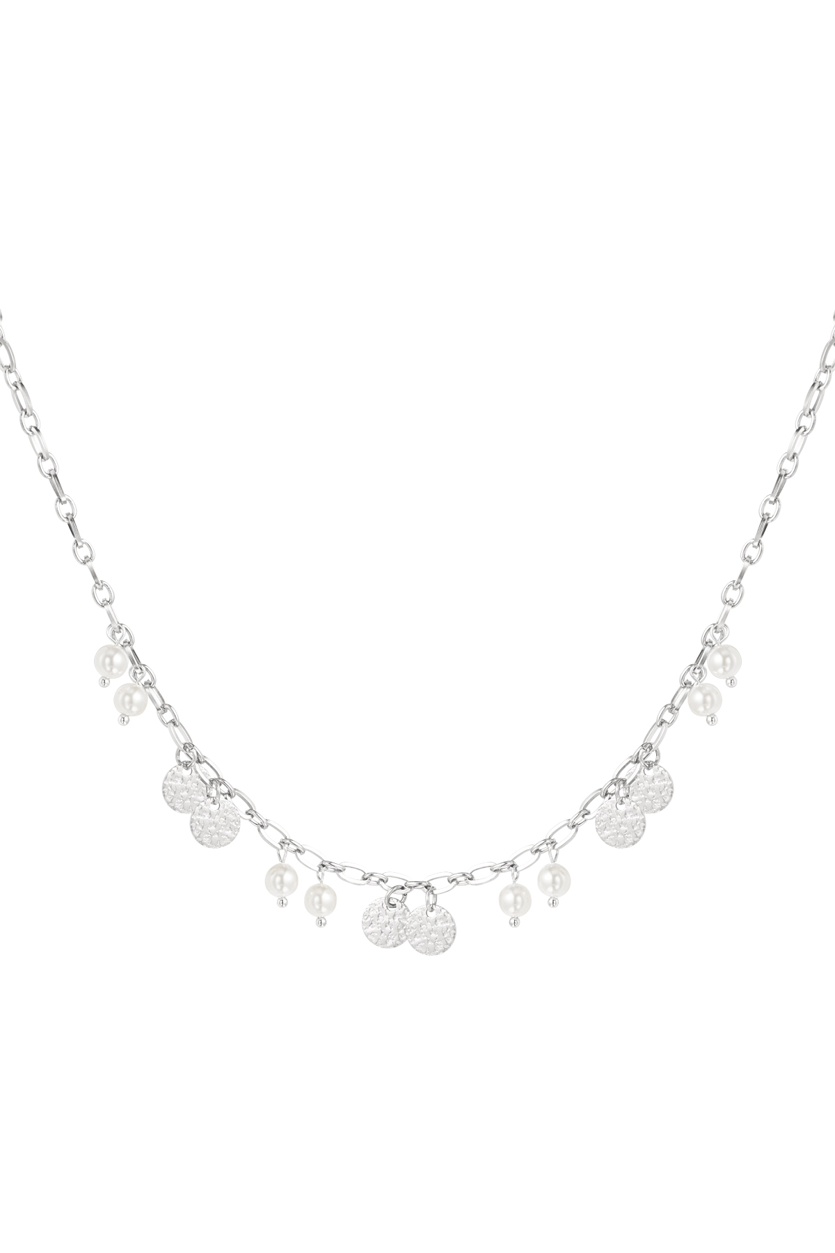 Lucky pearls necklace - silver 