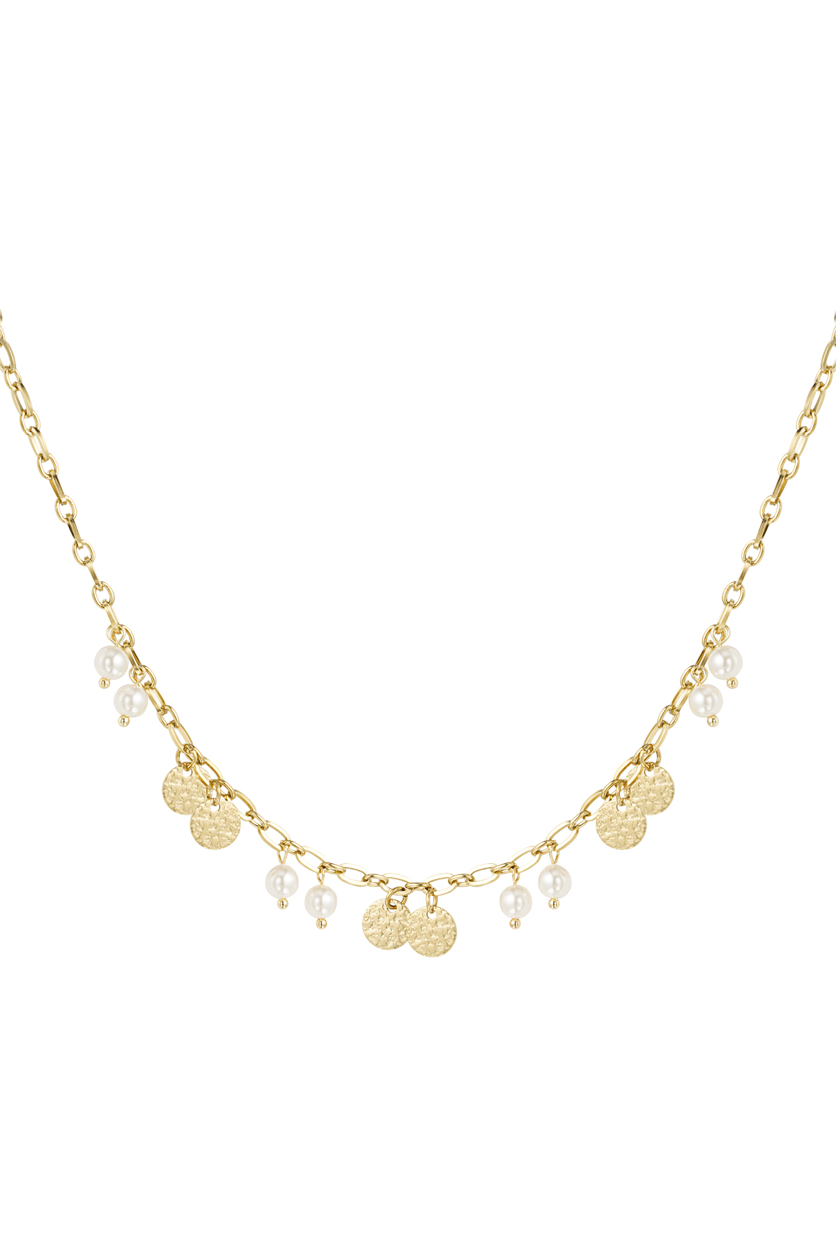 Lucky pearls necklace - gold h5 