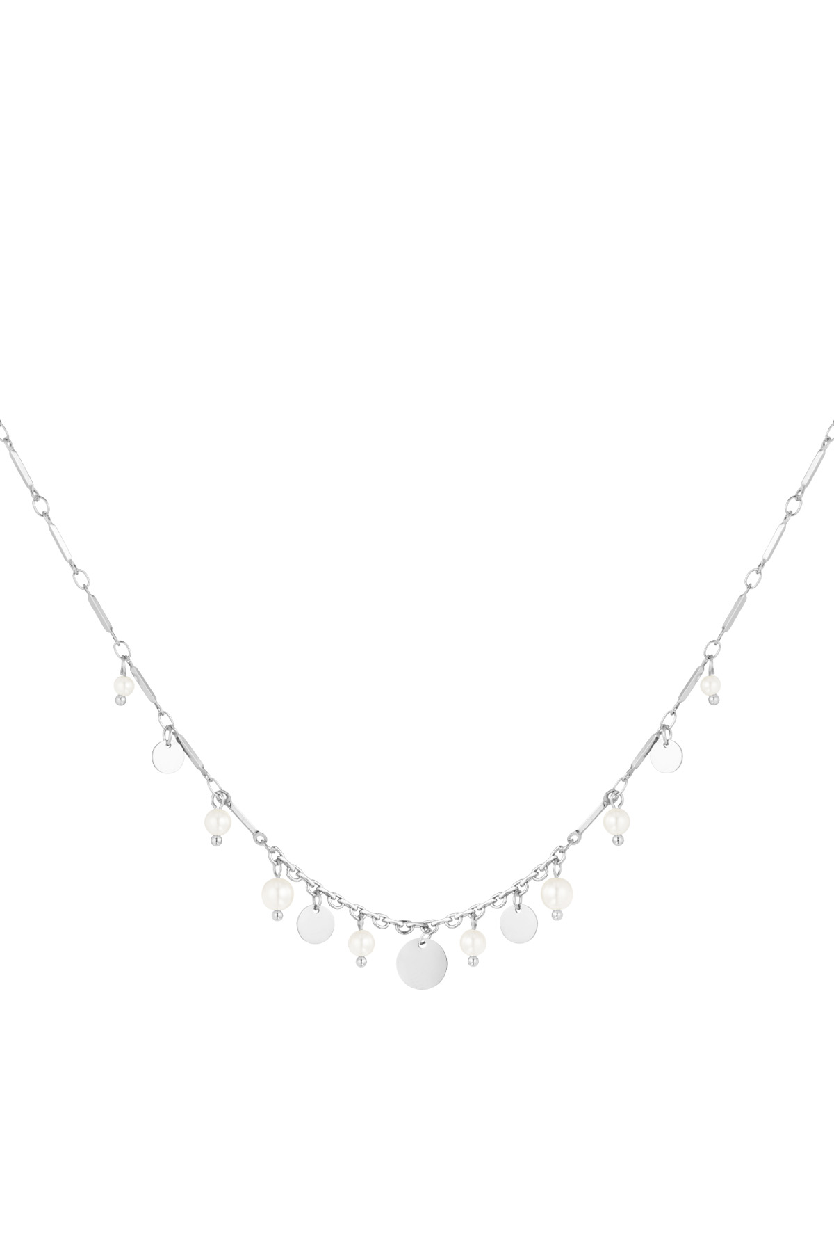 Coined elegance necklace - silver h5 