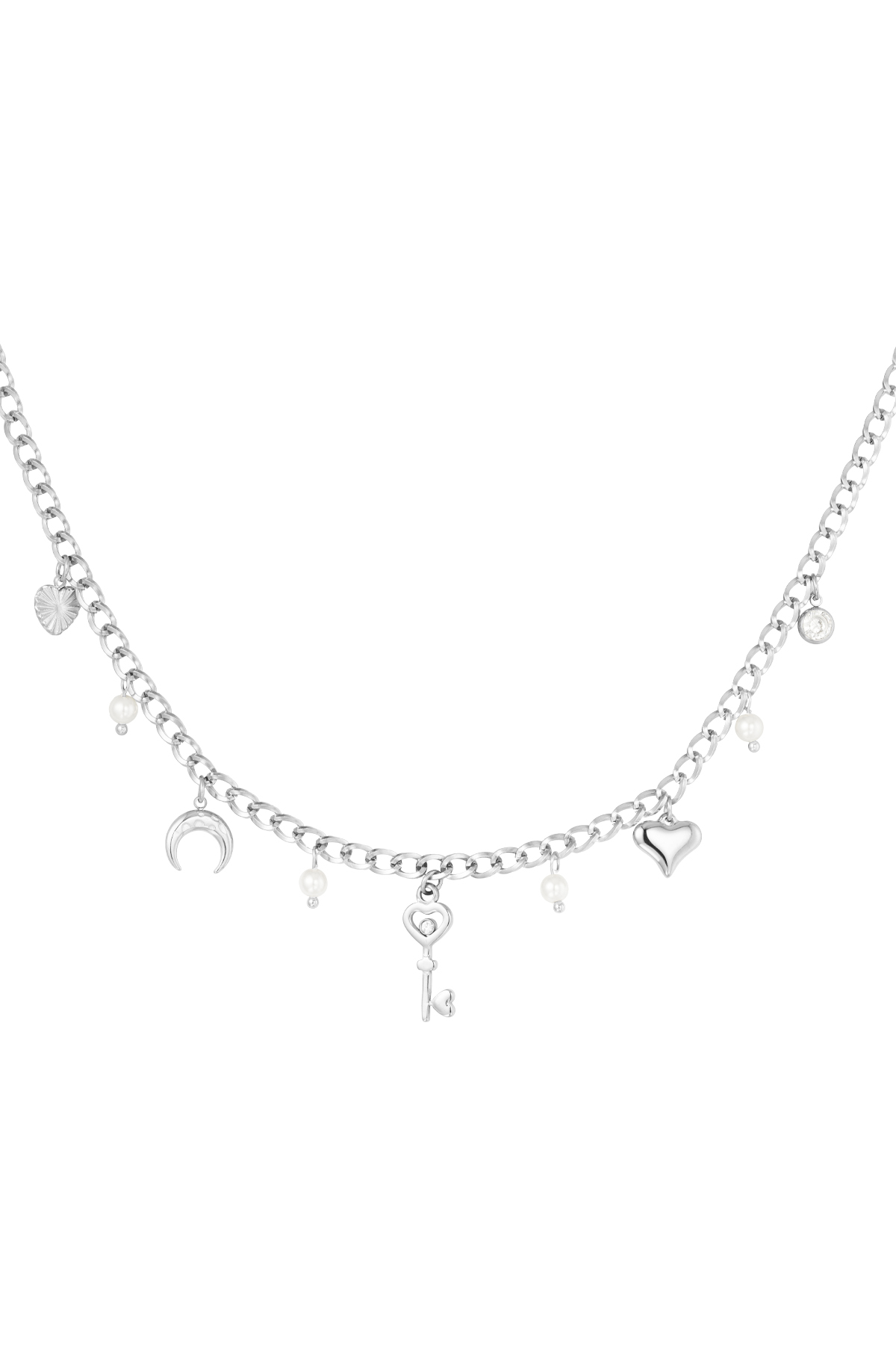 Key to my heart necklace - silver h5 