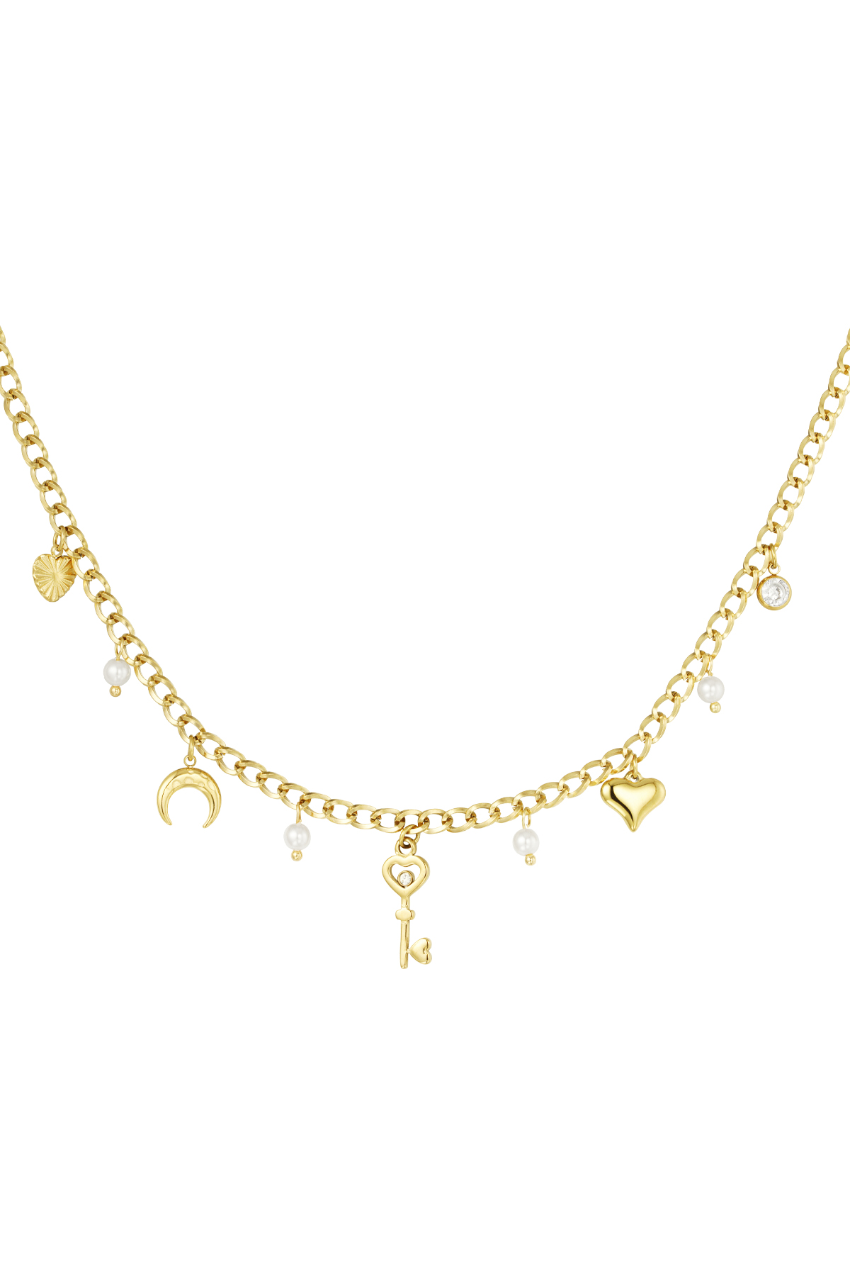 Key to my heart necklace - gold h5 