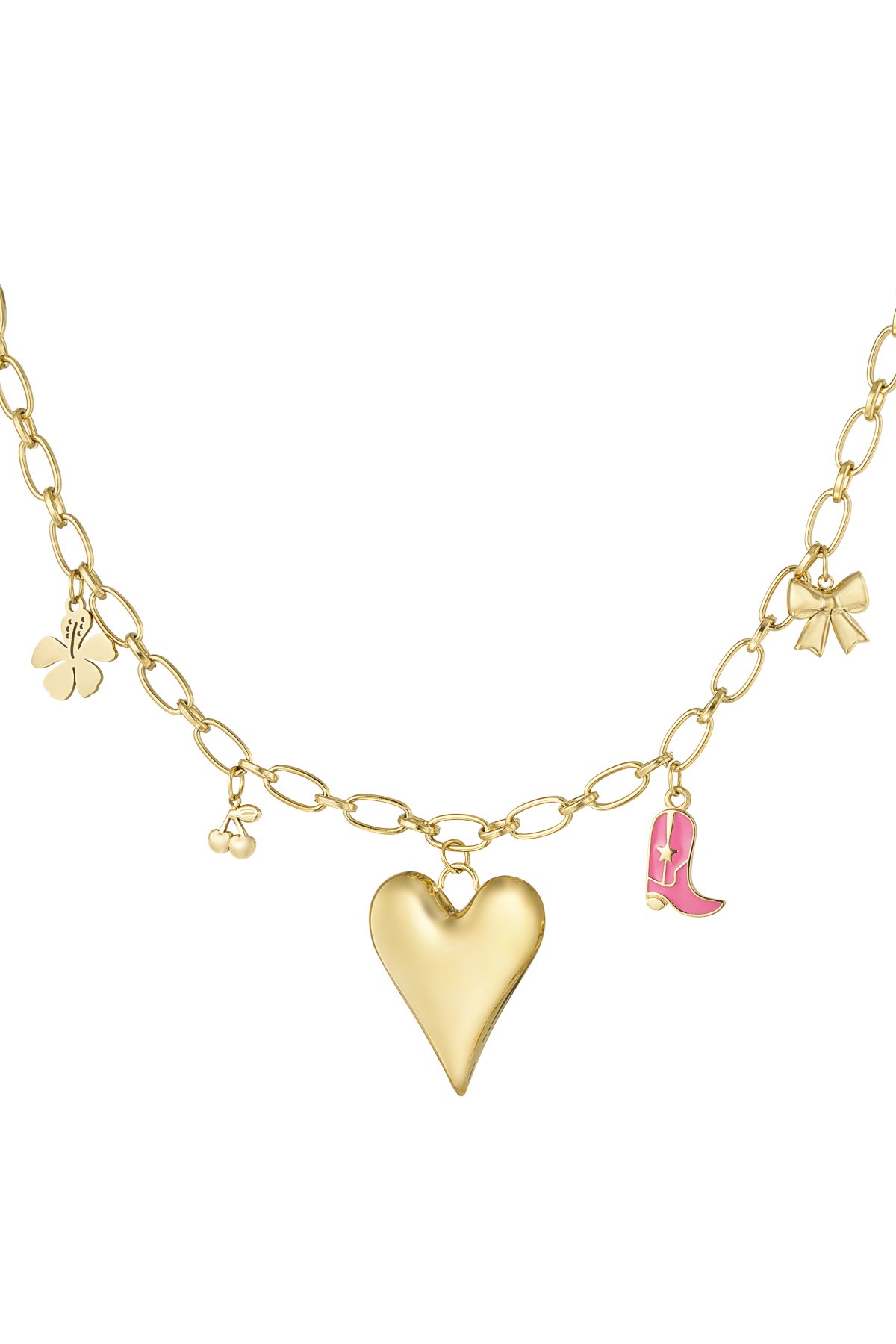 Love statement necklace - gold h5 