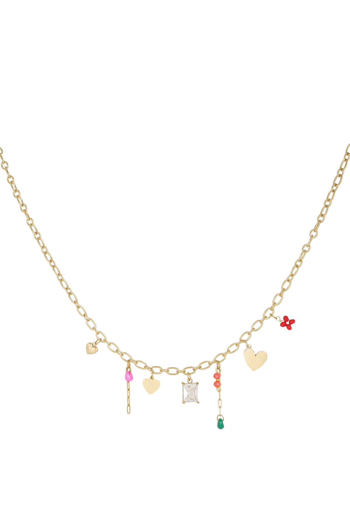 Delightful dangles necklace - gold h5 